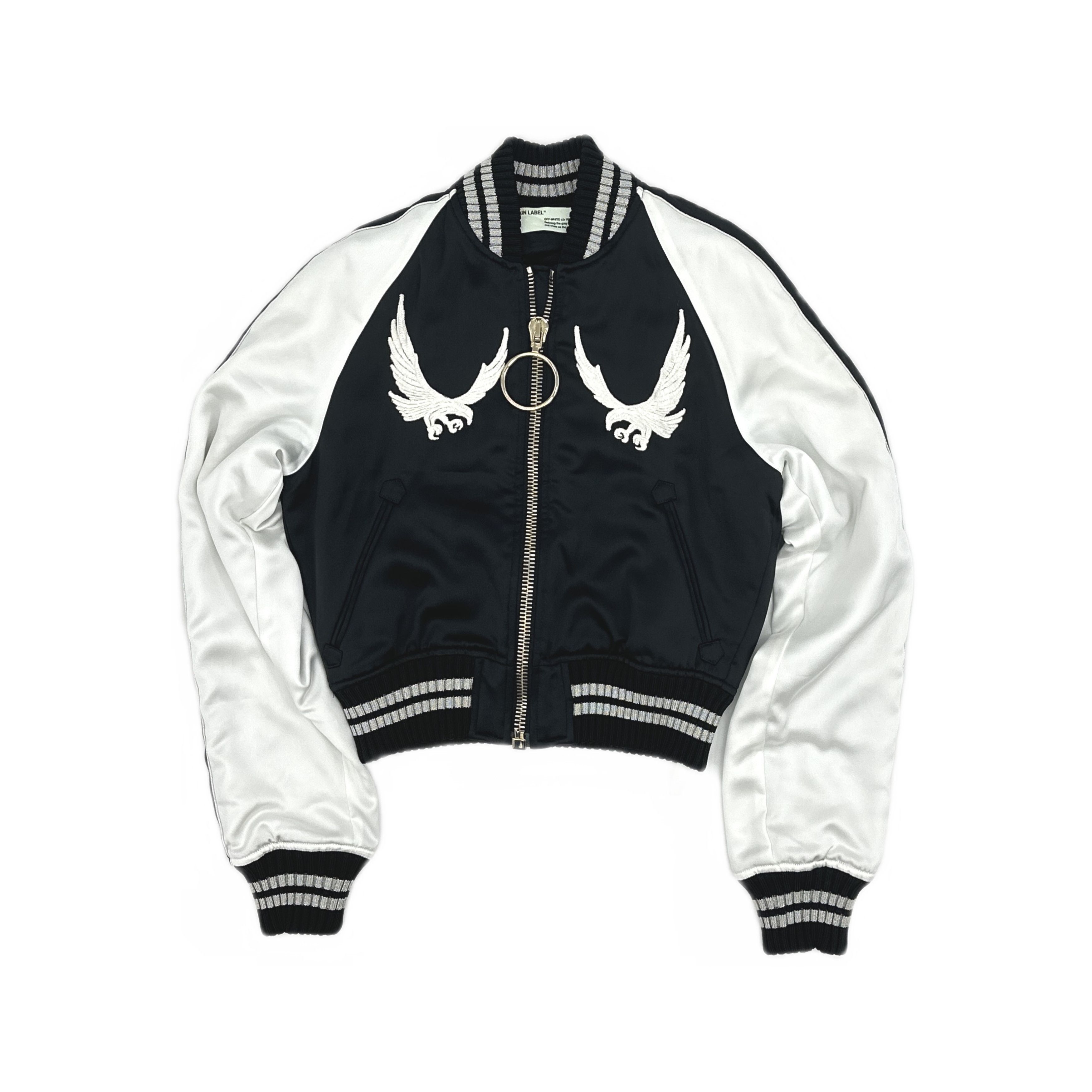 Off-White Off-White Embroidered Crane Bomber Jacket Size XS Size XS / US 0-2 / IT 36-38 - 1 Thumbnail