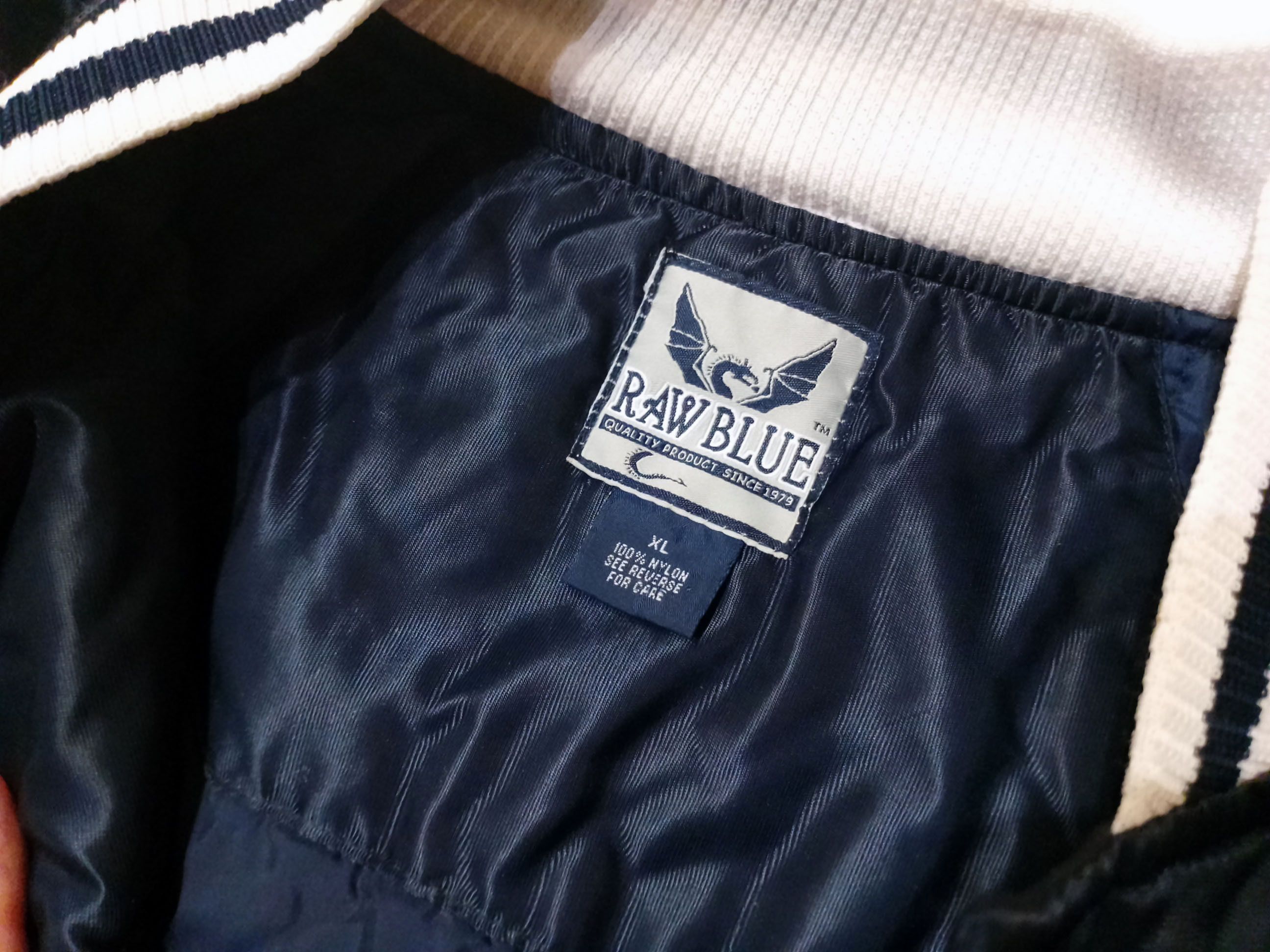 Other Raw Blue Vintage Embroidered Bomber Jacket XL Size US XL / EU 56 / 4 - 8 Thumbnail