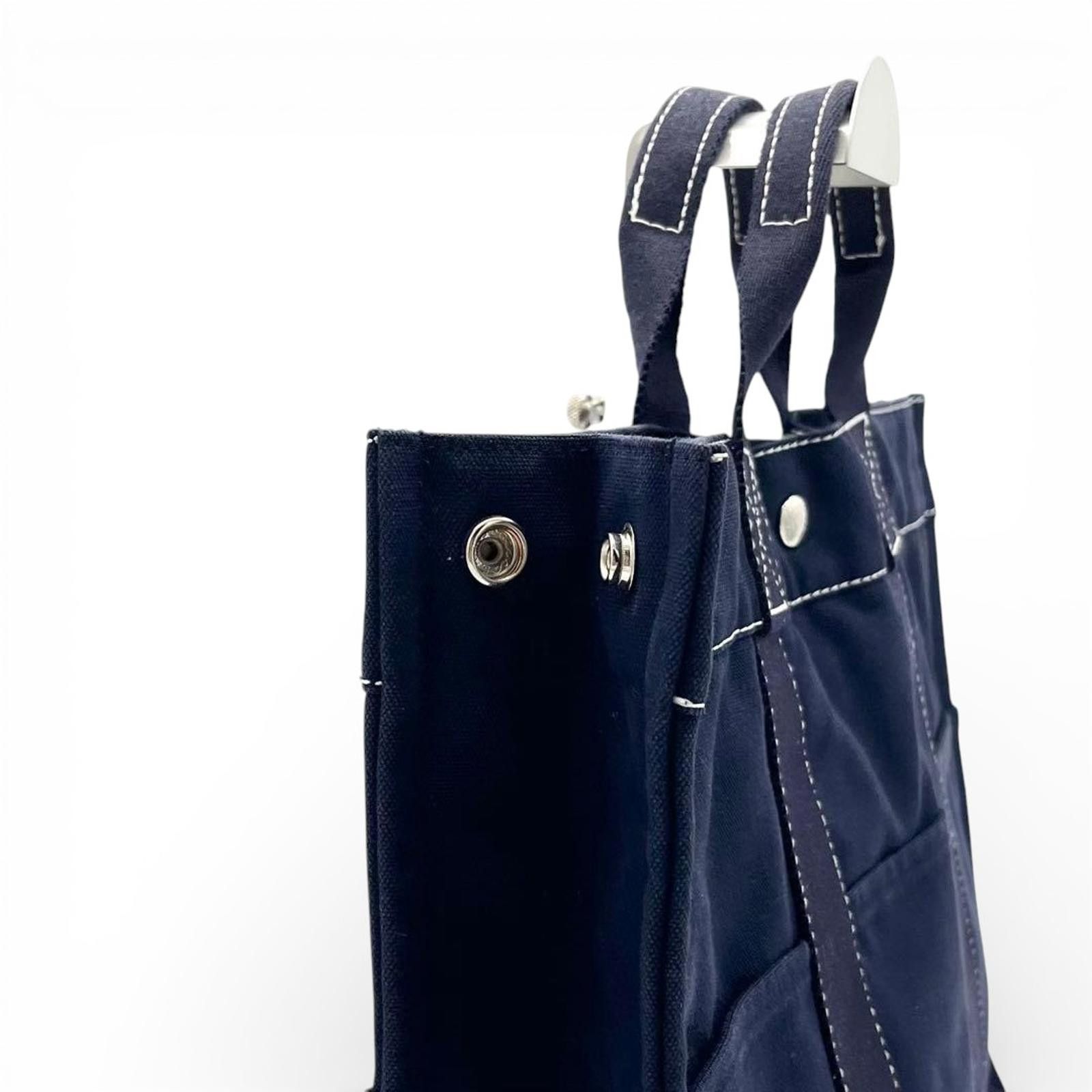 Hermes Hermès - Navy Canvas Tote Bag Size ONE SIZE - 4 Thumbnail