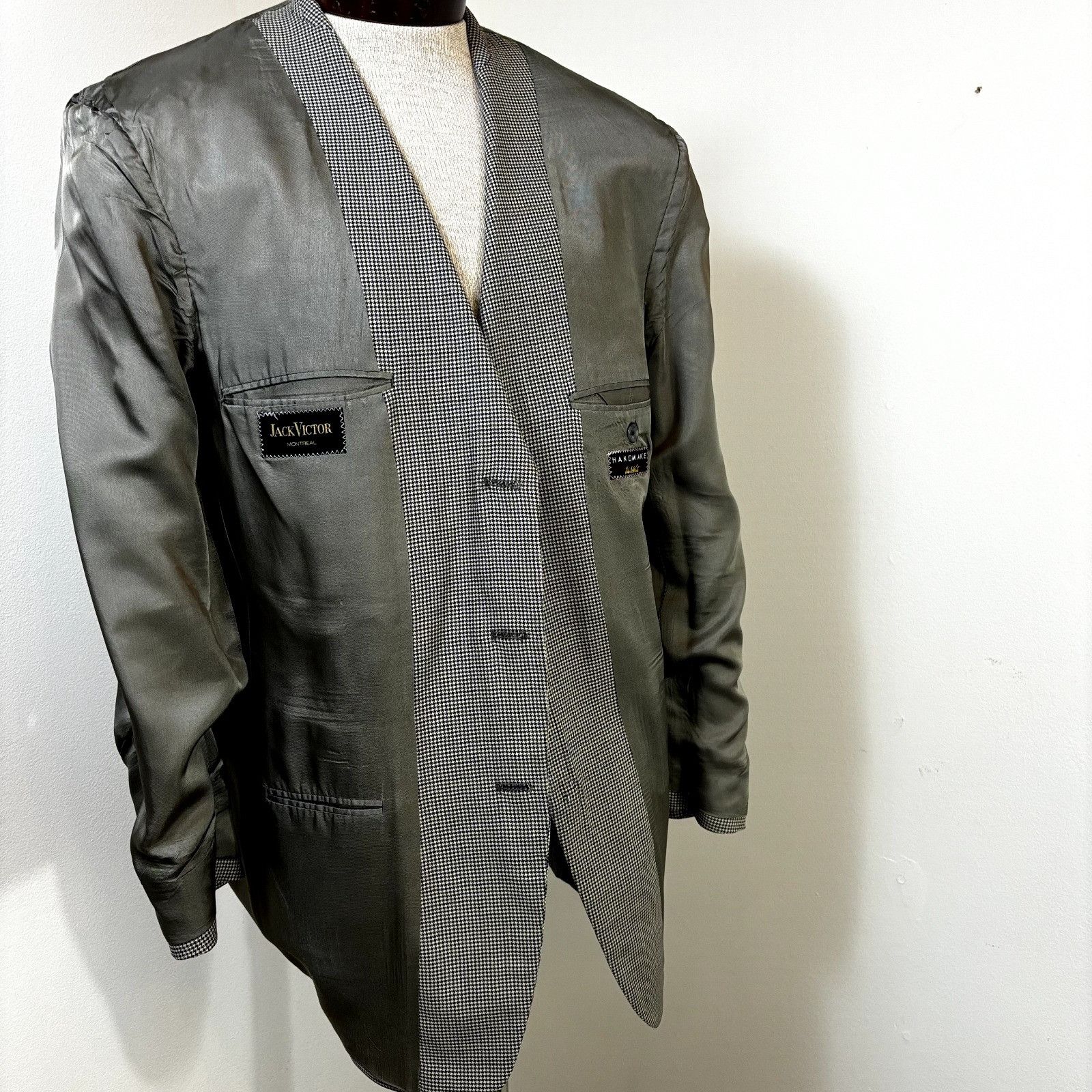 Jack Victor Jack Victor Men's Sport Coat Blazer 46L Multicolor Houndstoo Size 46L - 8 Thumbnail