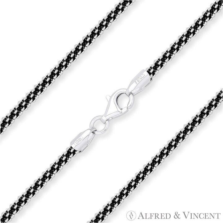 Other 2.7mm Roc Link 2-Tone Zebra 925 Sterling Black & Silver Size ONE SIZE - 1 Thumbnail