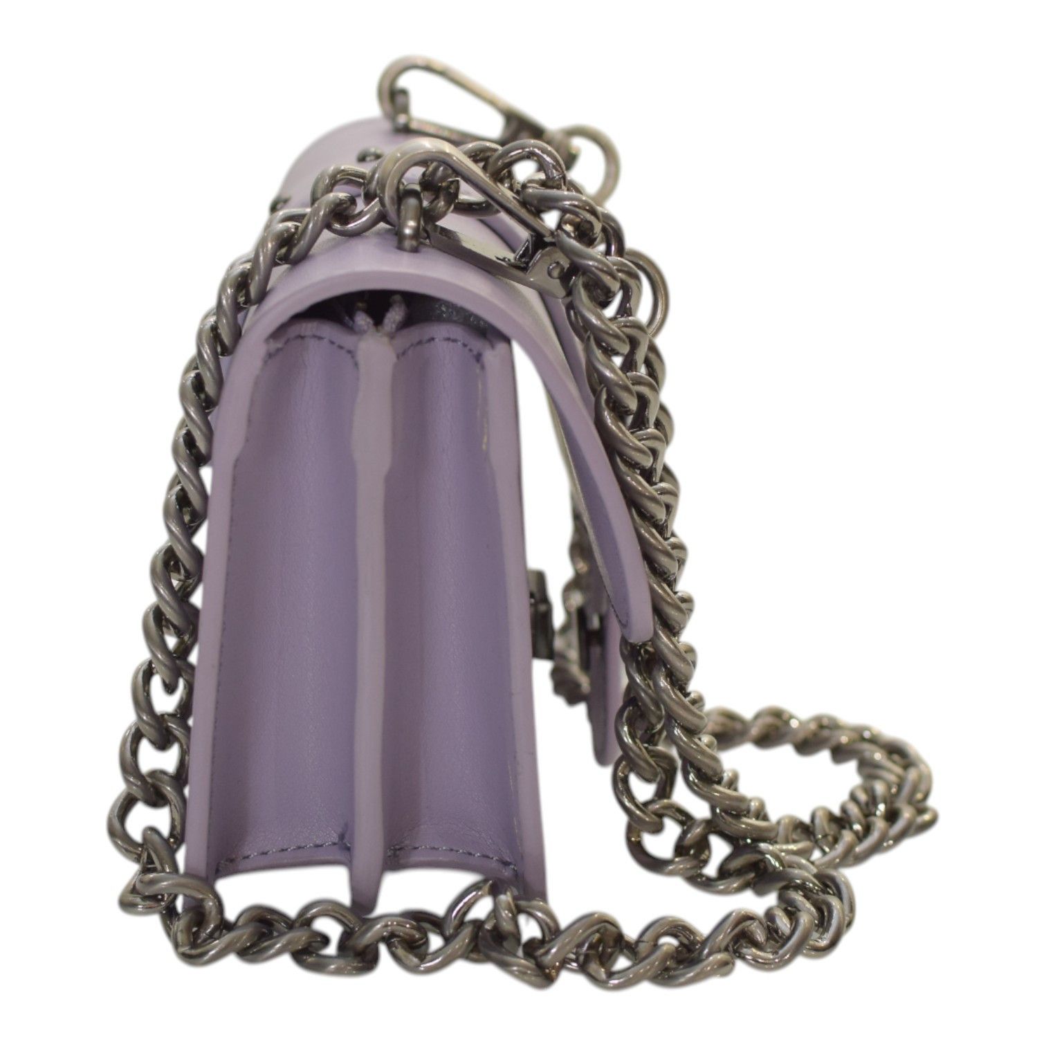 Pinko Pinko Love One Mini C Bag – Lilac Leather Size ONE SIZE - 5 Thumbnail