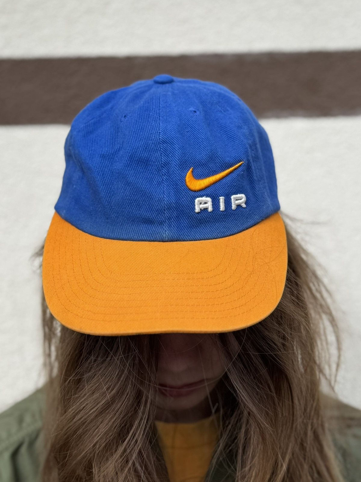 Nike Vintage 90s Nike Air Retro Blue Orange Cap Size ONE SIZE - 3 Thumbnail
