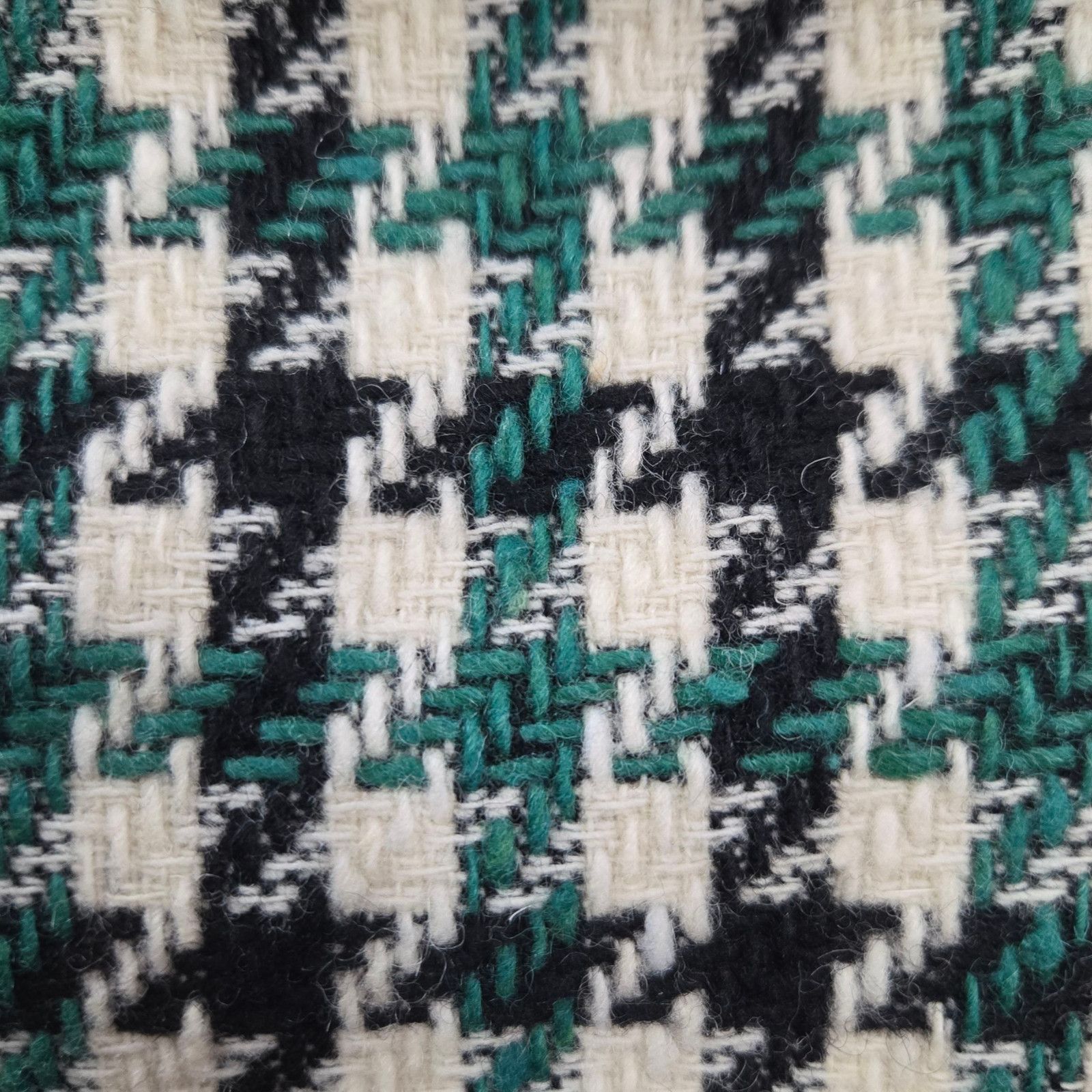 Ann Taylor 1980s Ann Taylor Green Black Wool Houndstooth Blazer Size 2 Size XS / US 0-2 / IT 36-38 - 8 Thumbnail