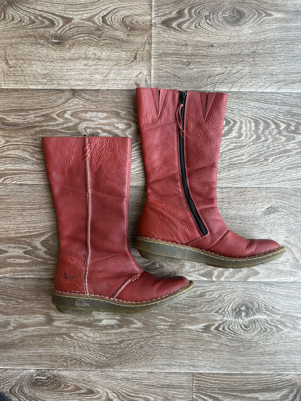 Dr. Martens 🔥 Dr. Martens 10491 Mid Calf Biker Wedge Leather Boots Size US 9.5 / IT 39.5 - 2 Thumbnail