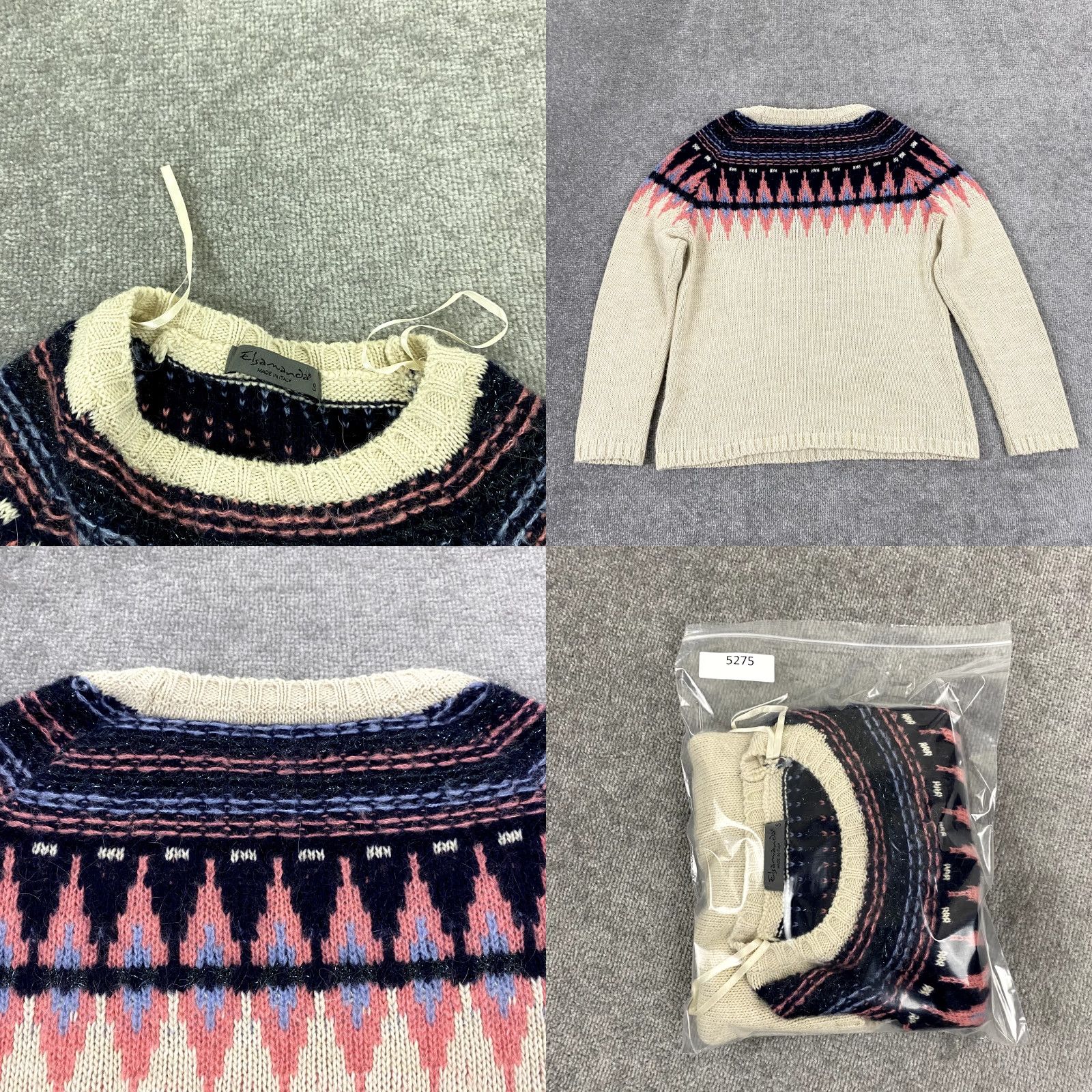 Anthropologie ELSAMANDA Anthropologie Sweater Women Small Brown Mohair Wool Alpaca Pullover Size S / US 4 / IT 40 - 8 Thumbnail