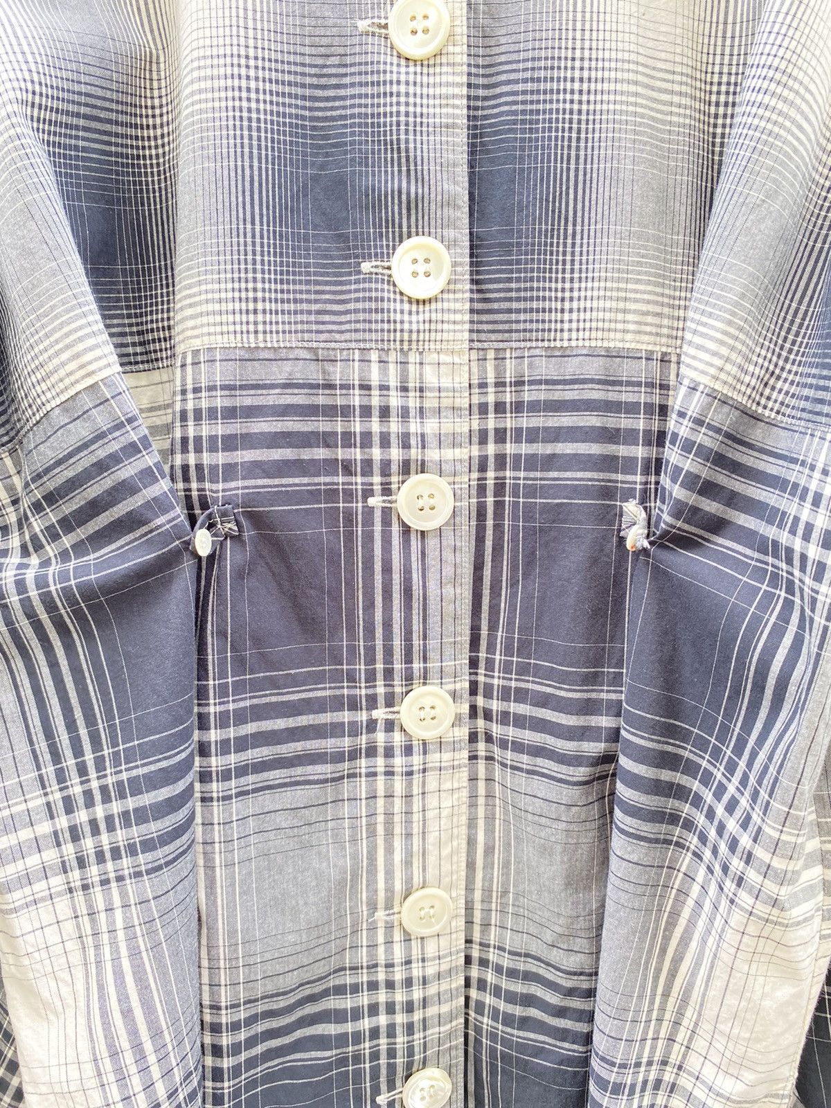 A.O. CMS × Japanese Brand A.O. O.A. Long Sleeve Black & White Plaid Shirt Dress Size L / US 10 / IT 46 - 14 Thumbnail