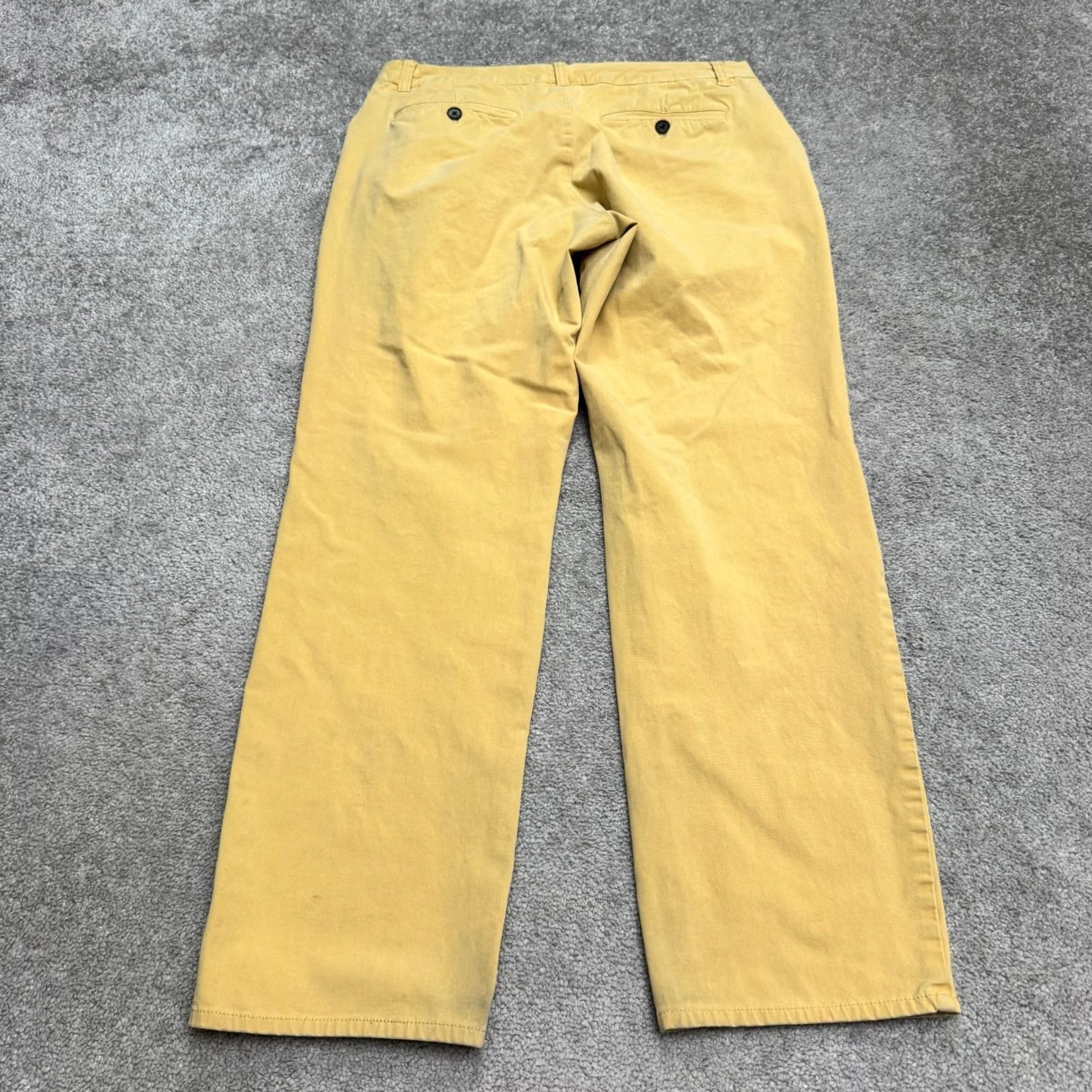 Bonobos Bonobos Chino Pants Mens 33x32 Yellow Straight Leg Flat Front Casual Cotton Size US 33 - 2 Thumbnail