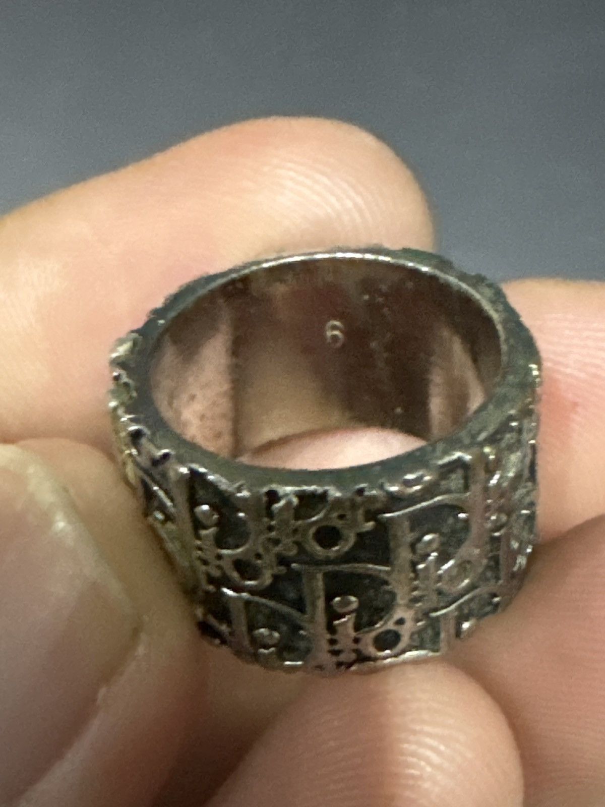 Dior CHRISTIAN DIOR MONOGRAM ENAMEL RING SIZE 6 Size ONE SIZE - 9 Thumbnail