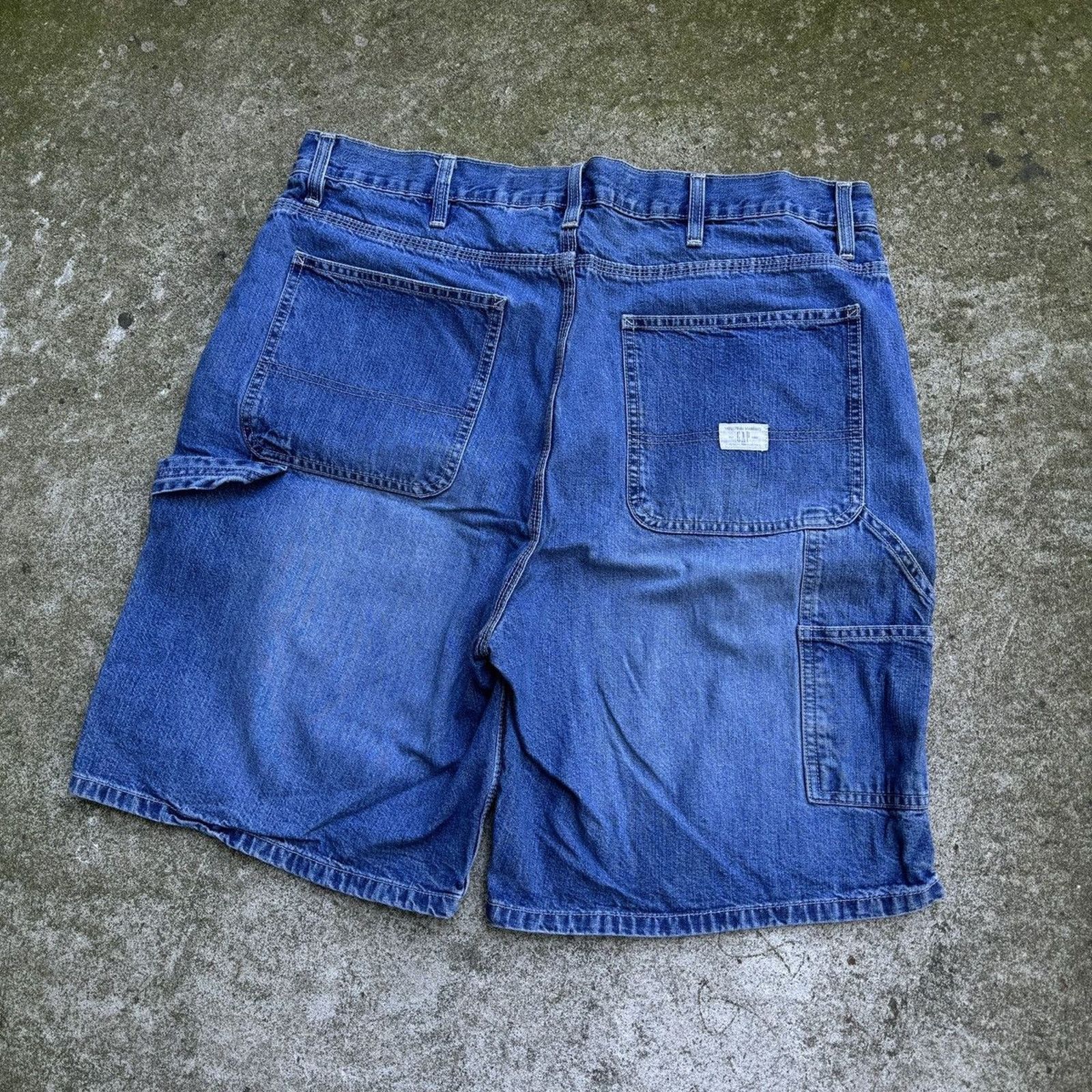 Gap Vintage Y2K Gap Faded Baggy Carpenter Skater Jean Shorts Size US 38 / EU 54 - 8 Thumbnail