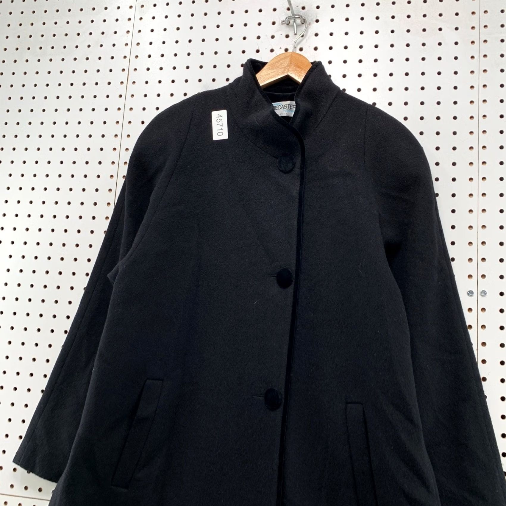 Vintage VINTAGE Forecaster of Boston Wool Overcoat Womens 10 Black Coat Long Wool USA 100% Pure Wool 100% Pure Wool Boston Overcoat Womens 10 Black USA Size L / US 10 / IT 46 - 7 Thumbnail
