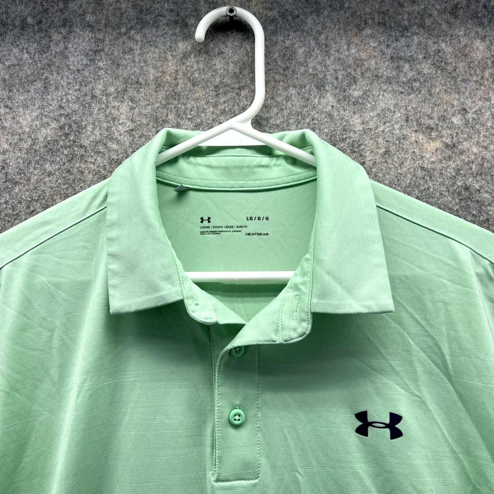 Under Armour Under Armour Polo Shirt Men L Mint Green HeatGear Casual Golf Polo Shirt Shirt Mens Green Short Sleeve Button Collar Size US L / EU 52-54 / 3 - 2 Thumbnail