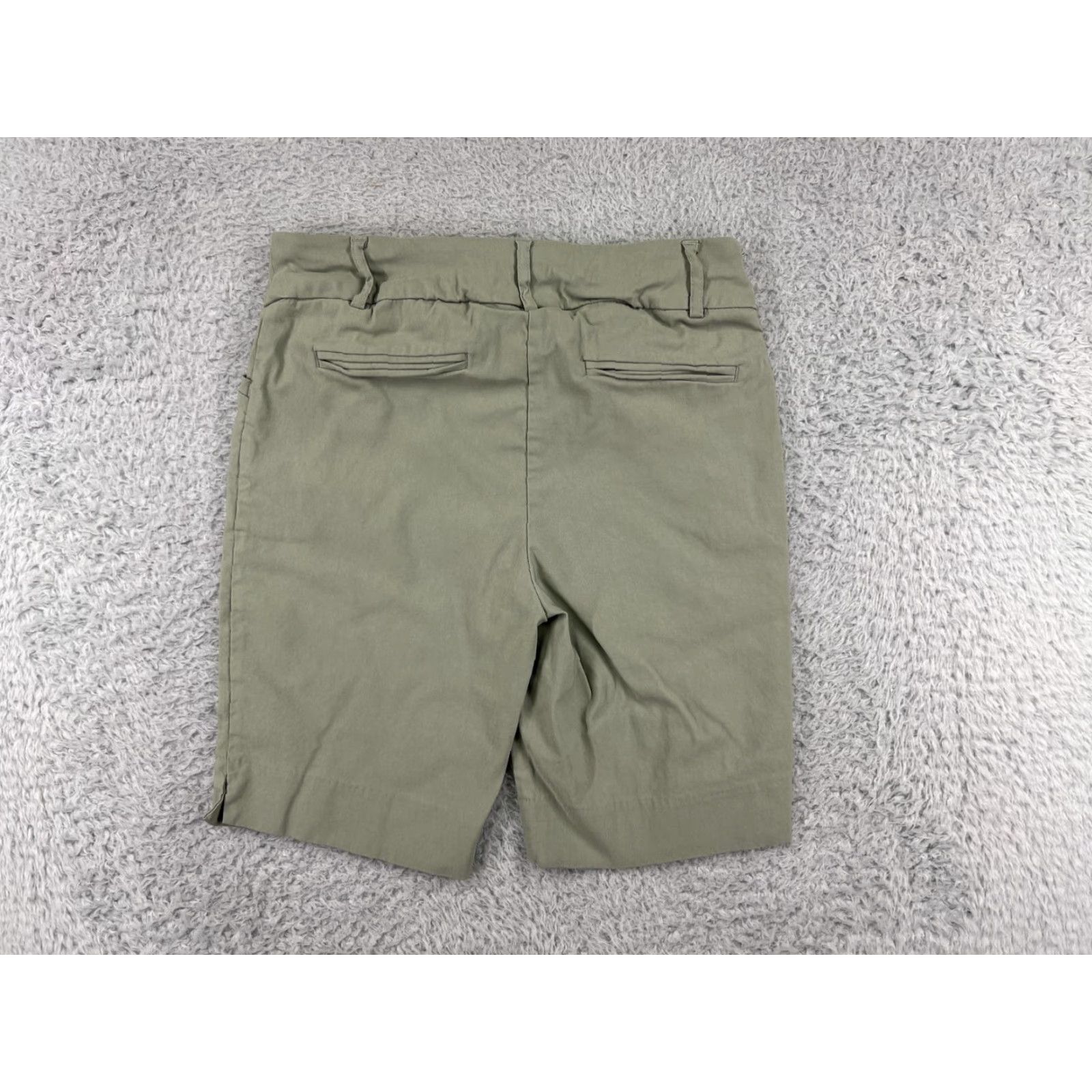 Vintage Hilary Radley Shorts Womens Small Green Bermuda Casual Activewear 5-Pocket Design Pockets 9 in Inseam Rayon Blend Viscose Wrap: No Size 28" / US 6 / IT 42 - 2 Thumbnail