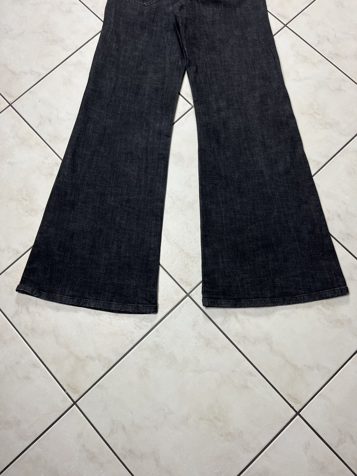 DOROTHEE SCHUMACHER × Designer Dorothee Schumacher flared dark goth denim jeans pants baggy Size 26" / US 2 / IT 38 - 17 Thumbnail