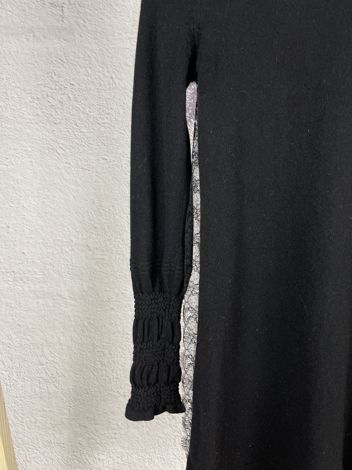 Christian Lacroix Christian Lacroix wool fitted black classic midi dress Size S / US 4 / IT 40 - 4 Thumbnail