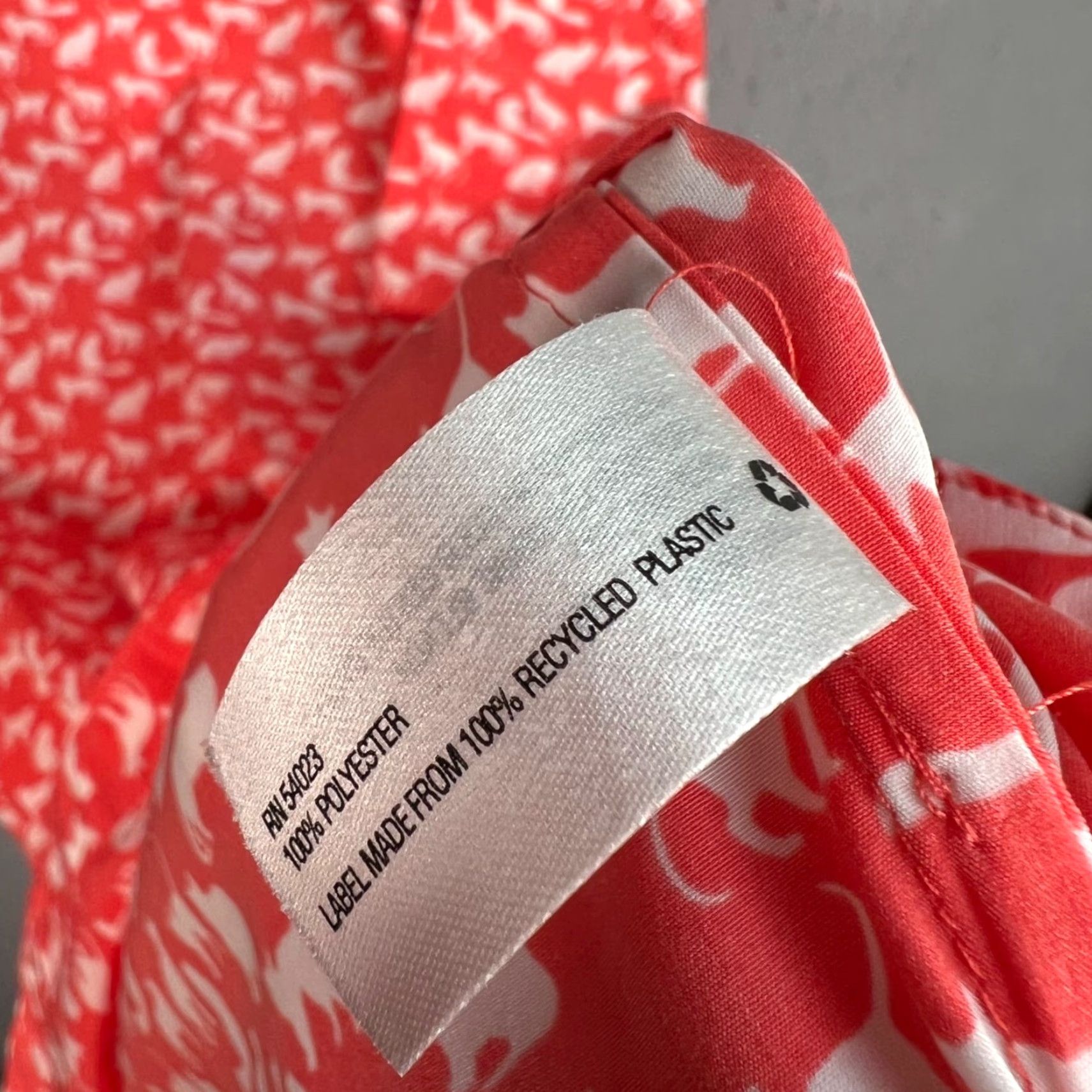 Gap Gap Cat Print Dress Womens Medium Red & White Pockets Knee Length Shift Size M / US 6-8 / IT 42-44 - 4 Thumbnail