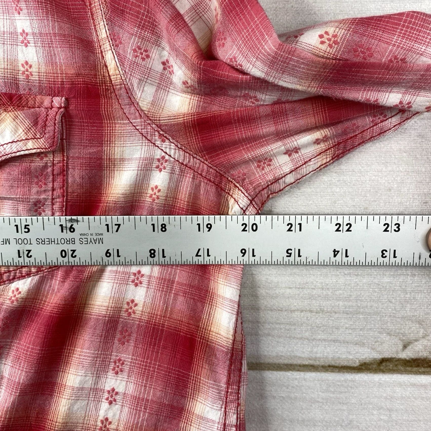 Pinko Bit & Bridle Pink Plaid Shirt Womens L Western Button Up Embroidered Pockets Nicely 100% Cotton Size L / US 10 / IT 46 - 6 Thumbnail