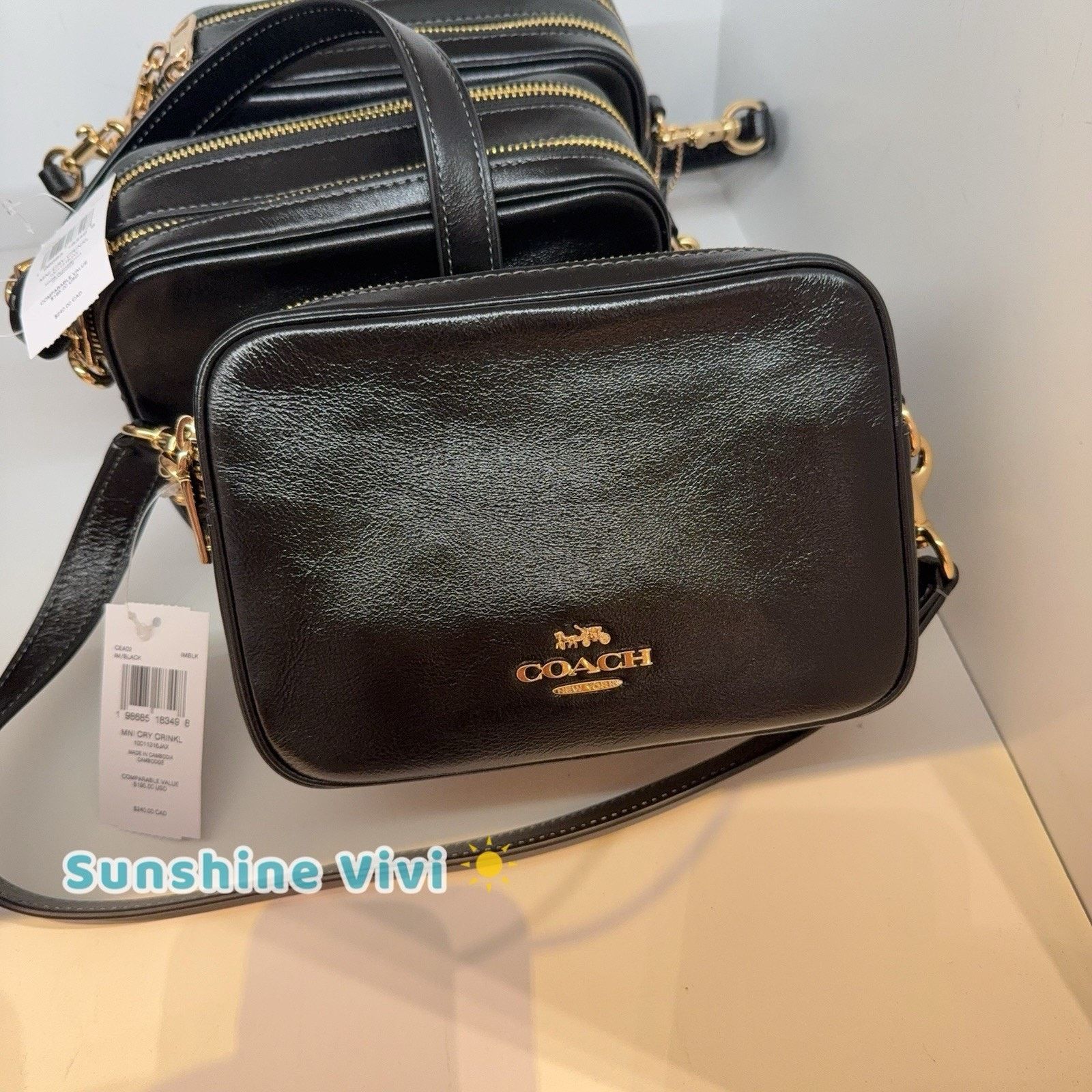 Coach NWT COACH Mini Carey Crossbody Bag Maple leather CEA02 Size ONE SIZE - 1 Thumbnail