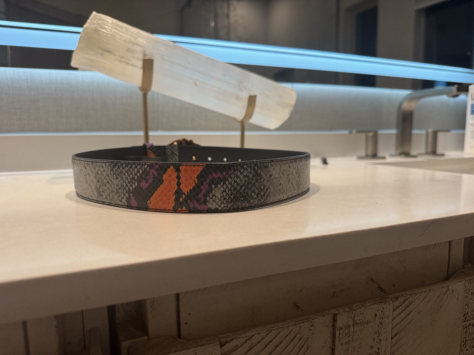 Versace Versace Black, Gray, Orange, Magenta Women's Belt Size ONE SIZE - 6 Thumbnail
