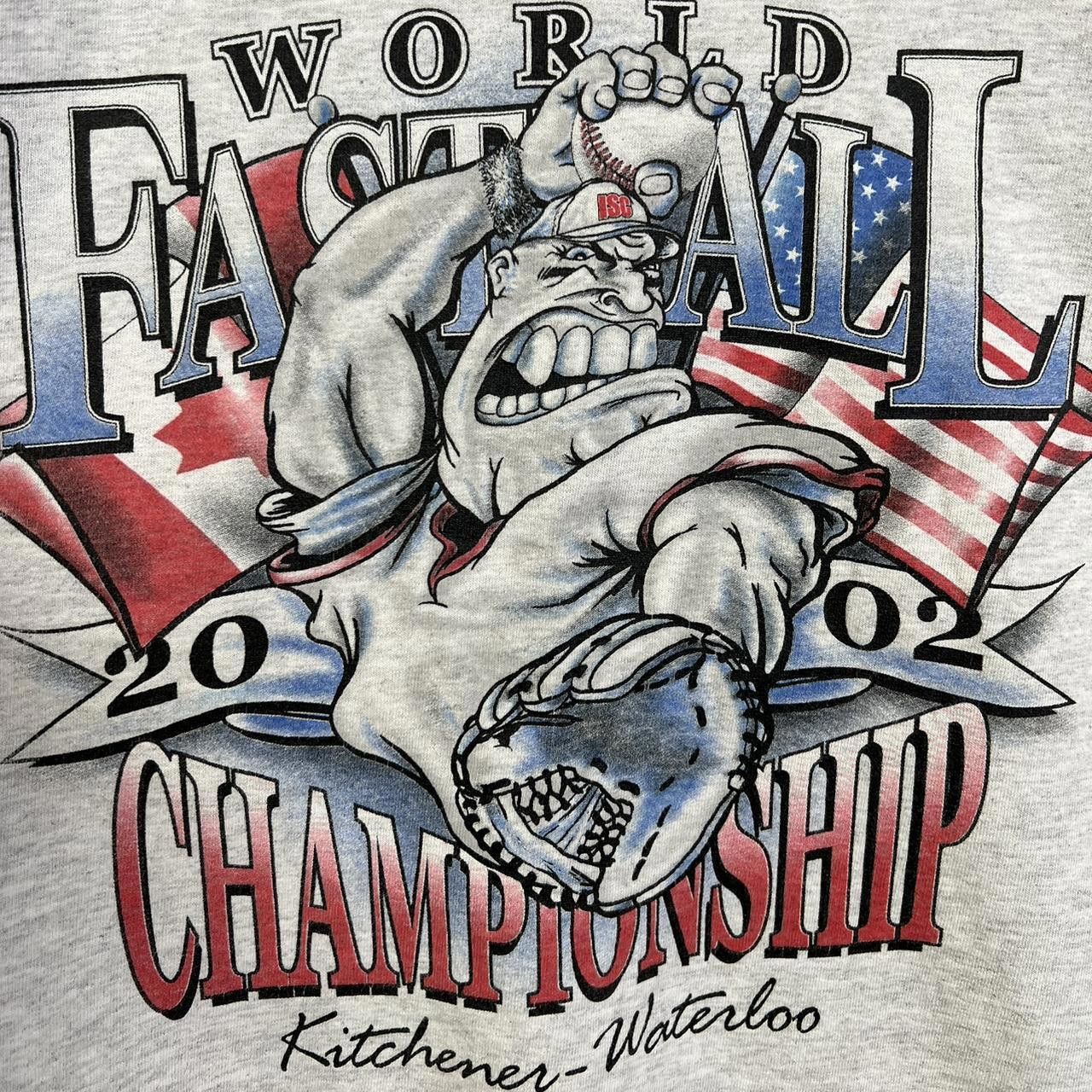 Gildan Vintage 2002 World Fastball Championship T Shirt Kitchener Size US L / EU 52-54 / 3 - 3 Thumbnail