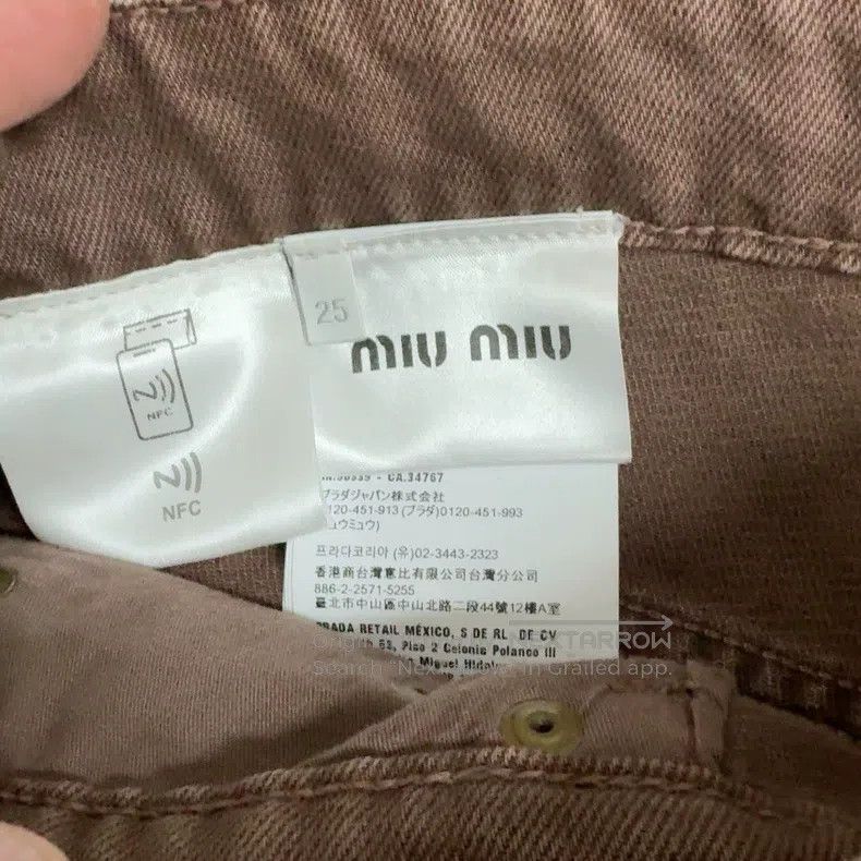 Miu Miu Miu Miu 25 Denim shorts Size 22" - 3 Thumbnail