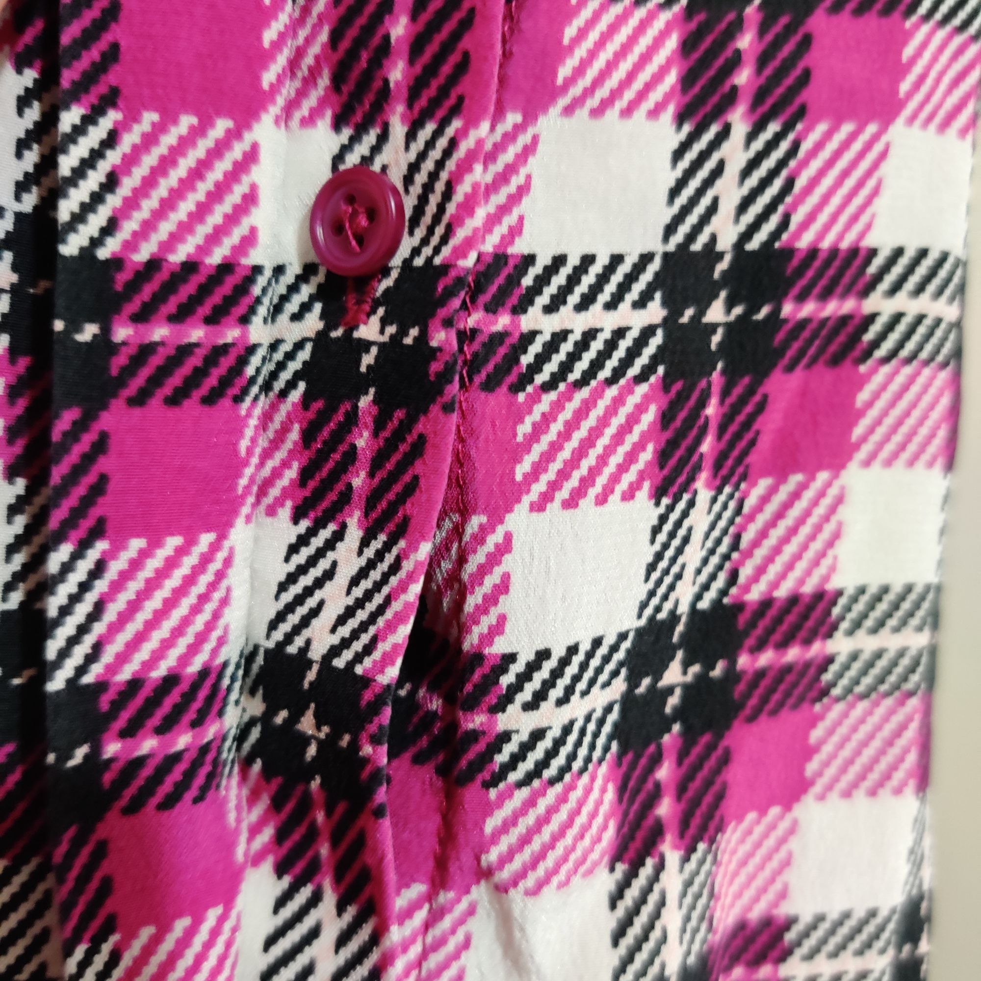 Joie Joie Womens Blouse Silk Top Button Up Long Sleeve Pink Black Size S / US 4 / IT 40 - 2 Thumbnail