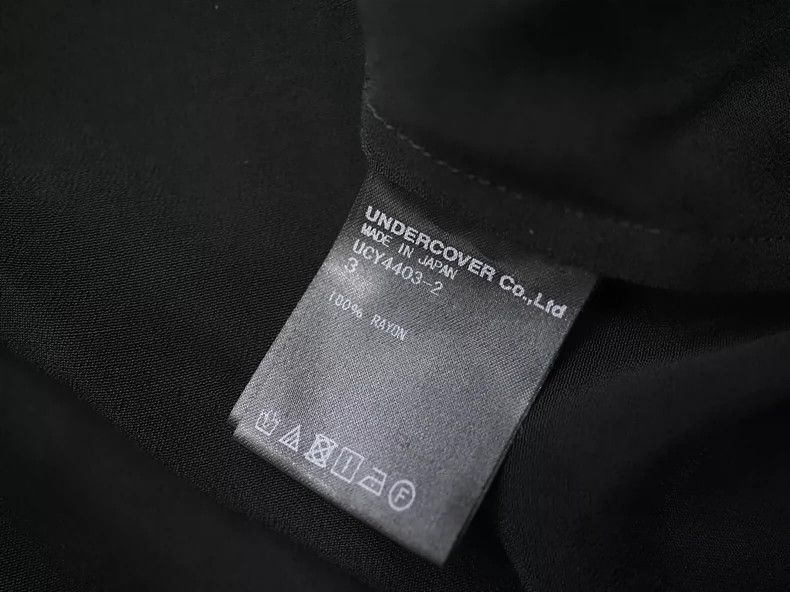 Undercover undercover SS20 Black Banner Silk Shirt 2502-Nextarrow Size US L / EU 52-54 / 3 - 7 Thumbnail