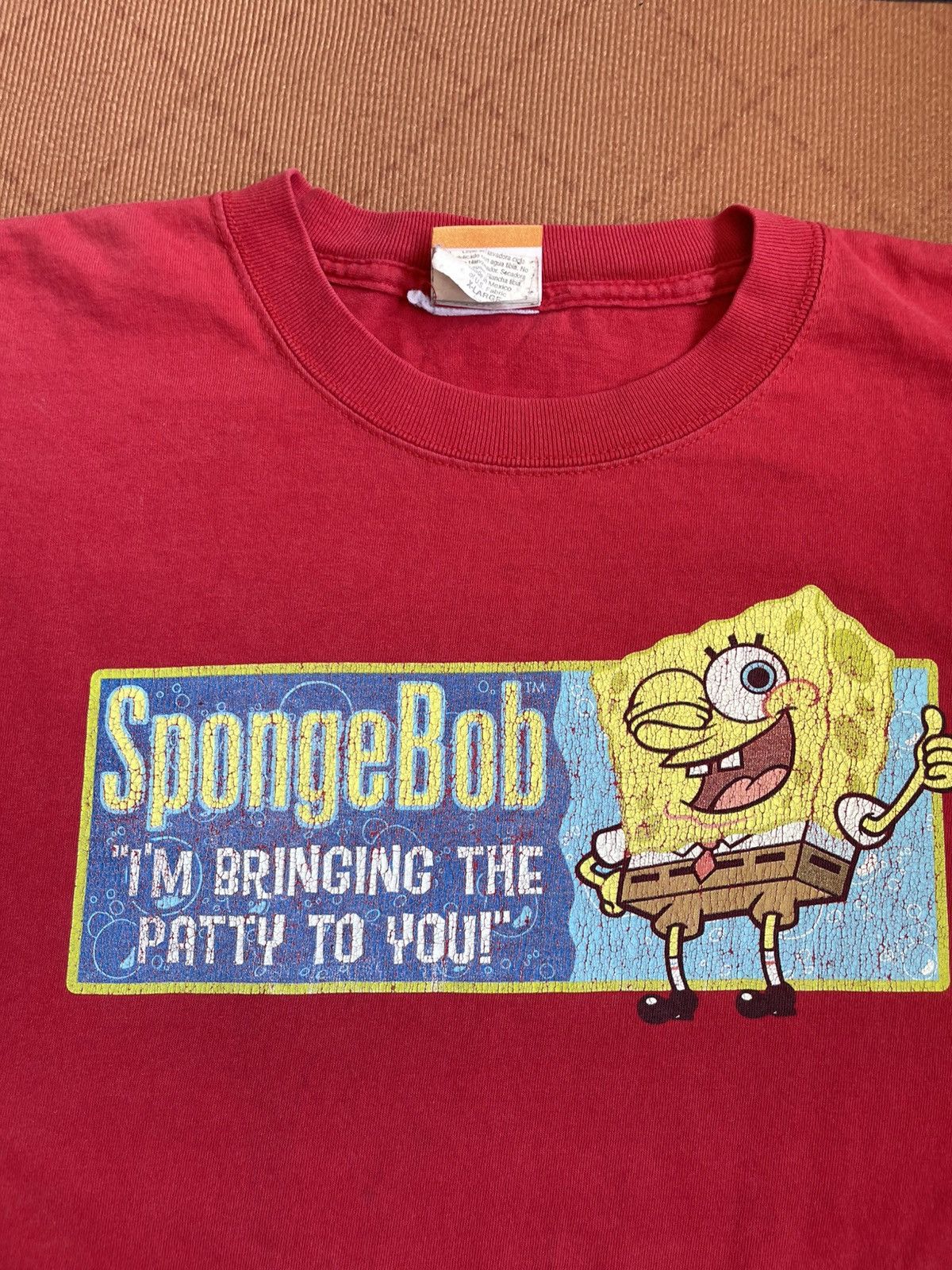 Nickelodeon Vintage 2002 SpongeBob "Bringing The Patty To You" Tee Size US XL / EU 56 / 4 - 3 Thumbnail