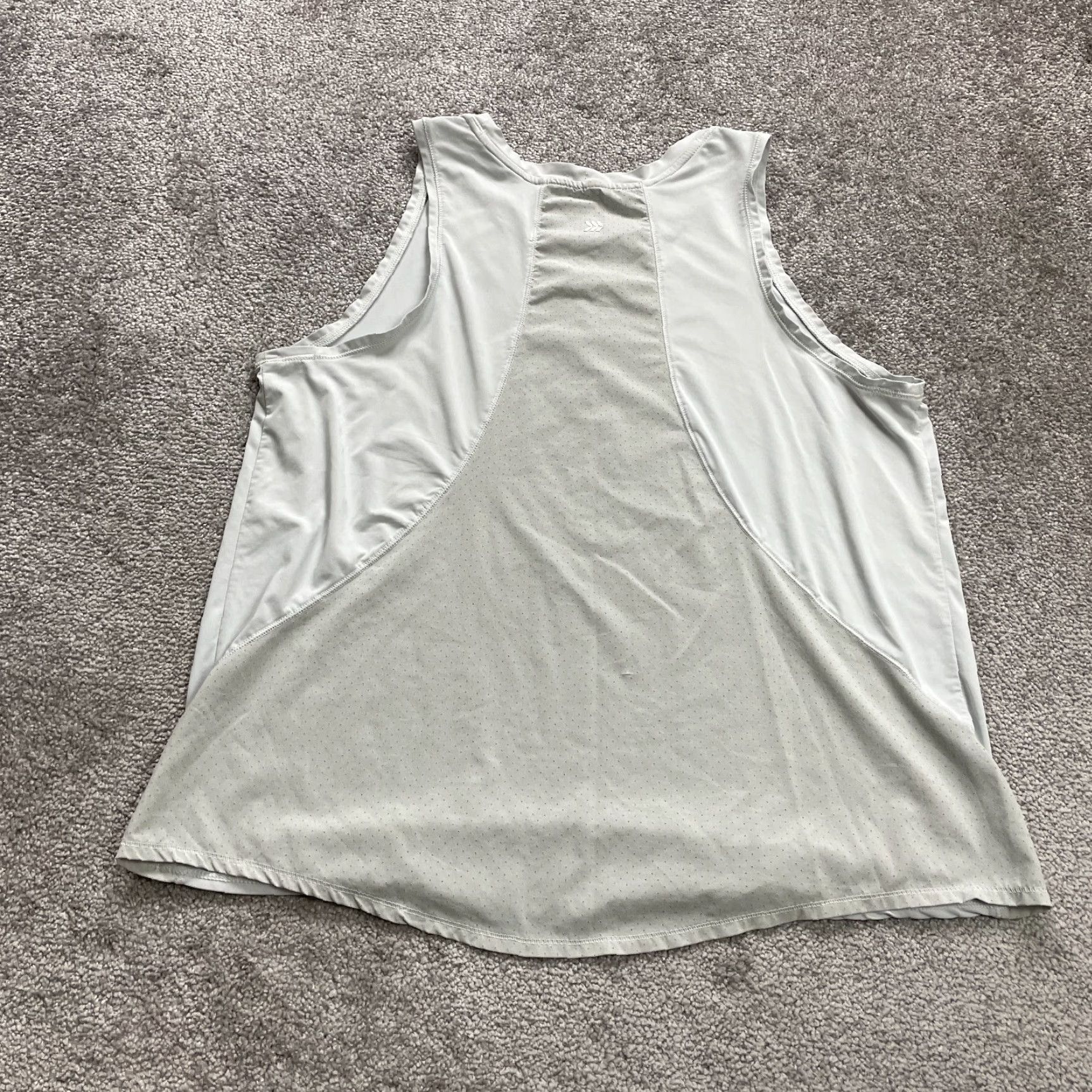 Vintage All In Motion Tank Top Womens Large White Round Neck Sleeveless Active Size L / US 10 / IT 46 - 2 Thumbnail
