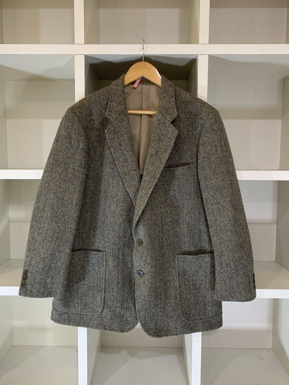 Harris Tweed Vintage Flying Cross x harris tweed wool jacket Size 42L - 2 Thumbnail
