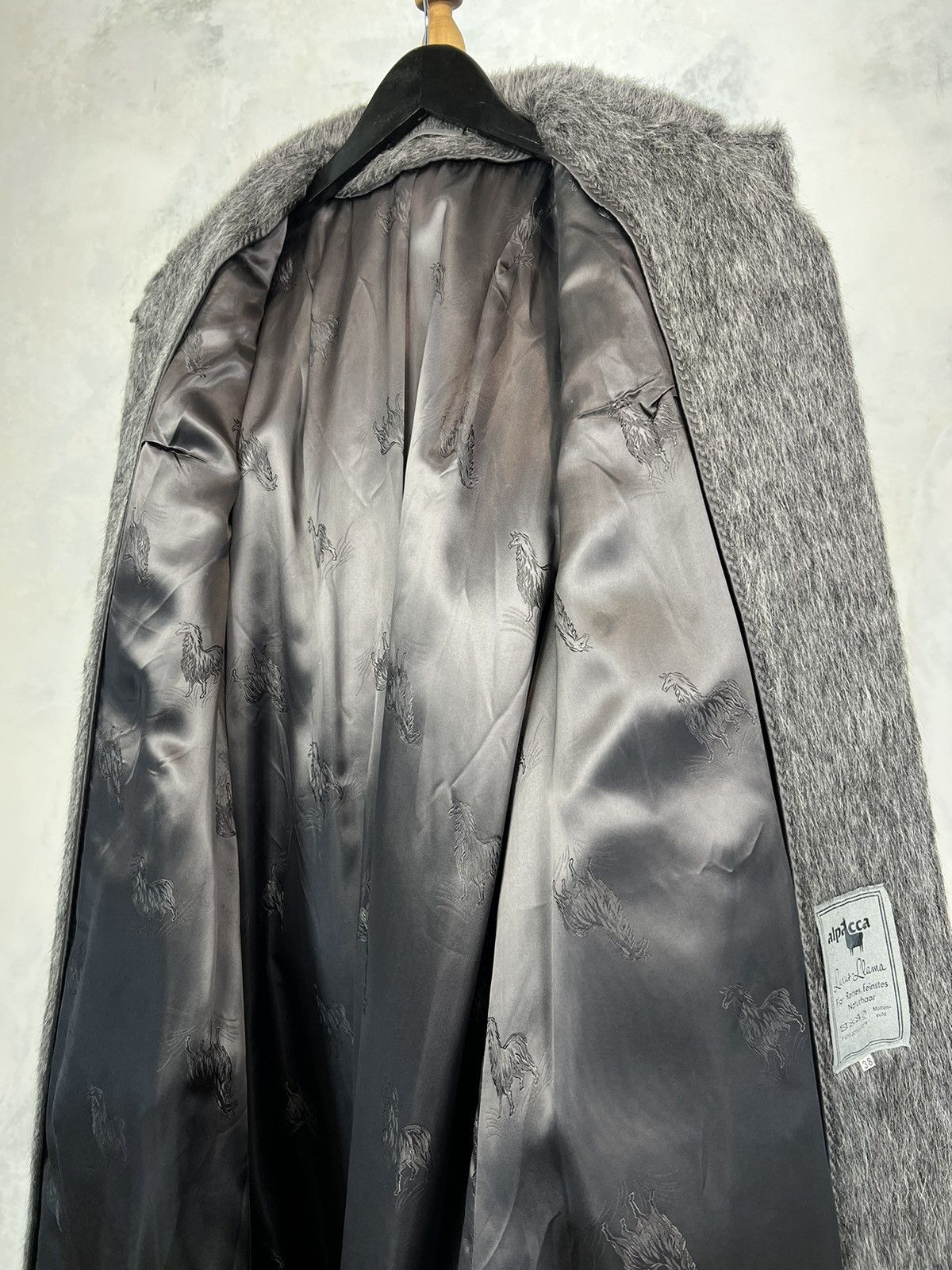 Vintage Luxus Lama Alpaca Gray Coat Jacket Size 38 M - L Size M / US 6-8 / IT 42-44 - 8 Thumbnail