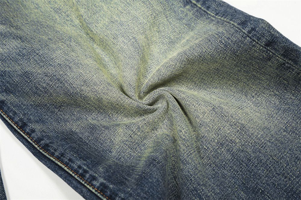 Vintage Men's distressed wide-leg casual punk vintage washed jeans Size US 32 / EU 48 - 4 Thumbnail