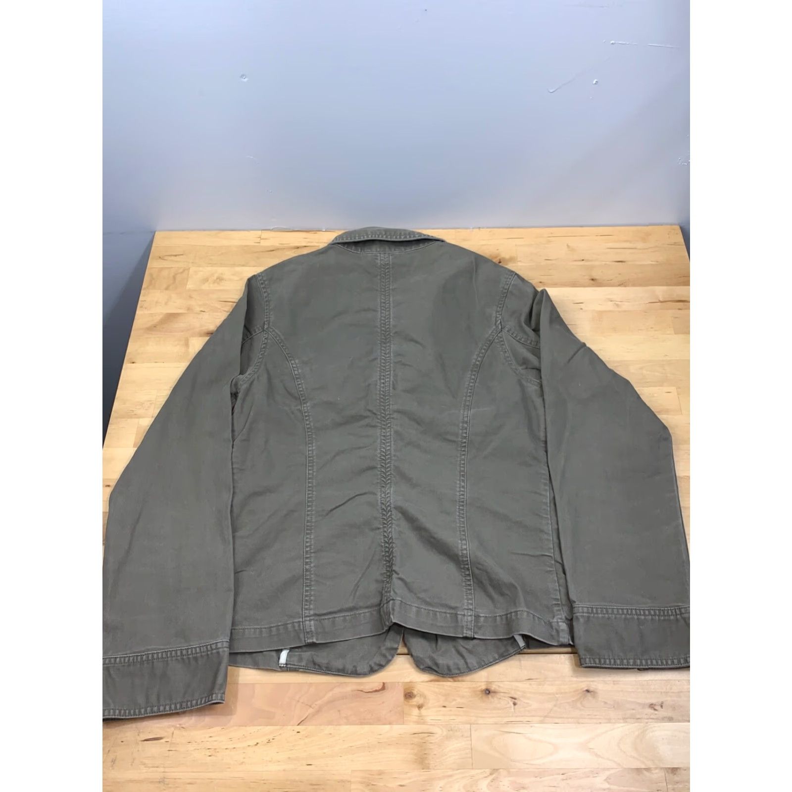 Vintage VINTAGE COLUMBIA SPORTSWEAR WOMENS JACKET S KHAKI GREEN Canvas Cotton 1/4 Zip Pockets Open Collared Basic Jacket Fall Spring Summer Womens Size S / US 4 / IT 40 - 2 Thumbnail
