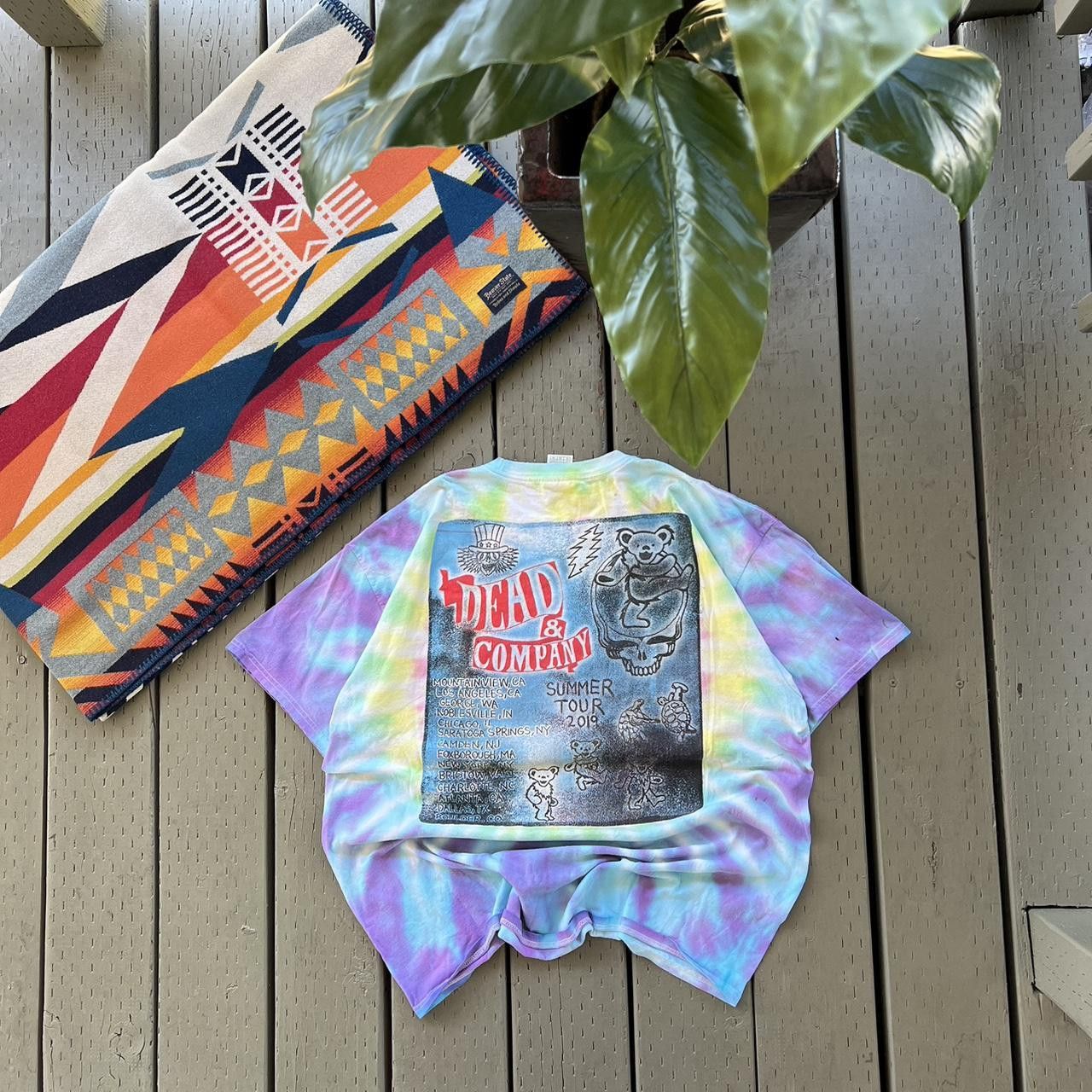 Grateful Dead Grateful Dead Dead and Company Tour T Shirt Tie Dye Skull Size US XL / EU 56 / 4 - 2 Thumbnail