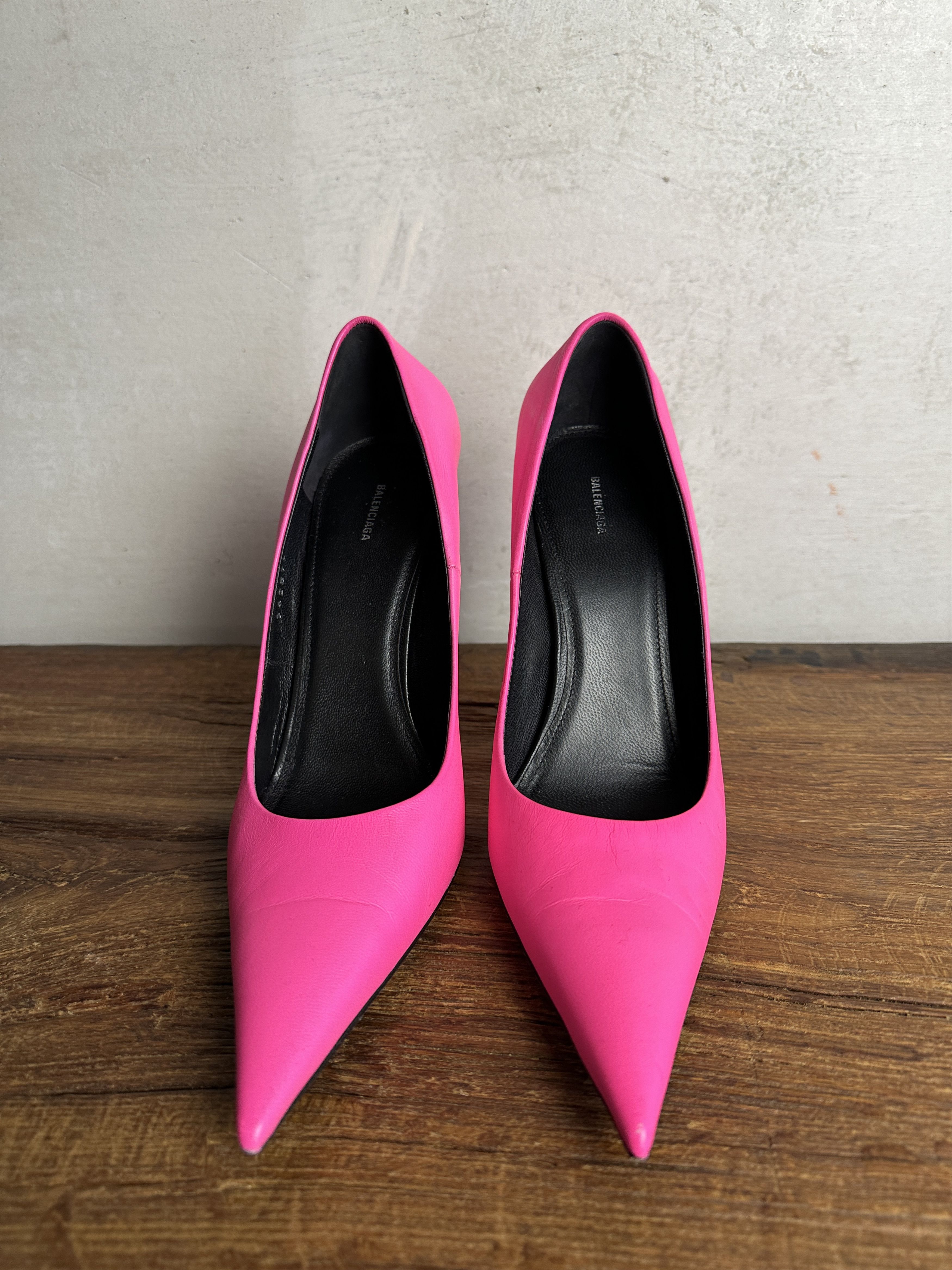Balenciaga Balenciaga Knife Leather Pink Heels Size US 9 / IT 39 - 3 Thumbnail