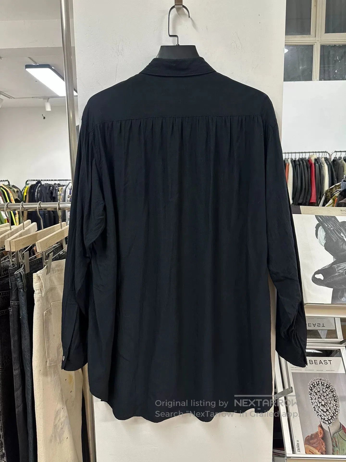 Yohji Yamamoto elegant black embroidered shirt for men. Size US XXL / EU 58 / 5 - 5 Thumbnail