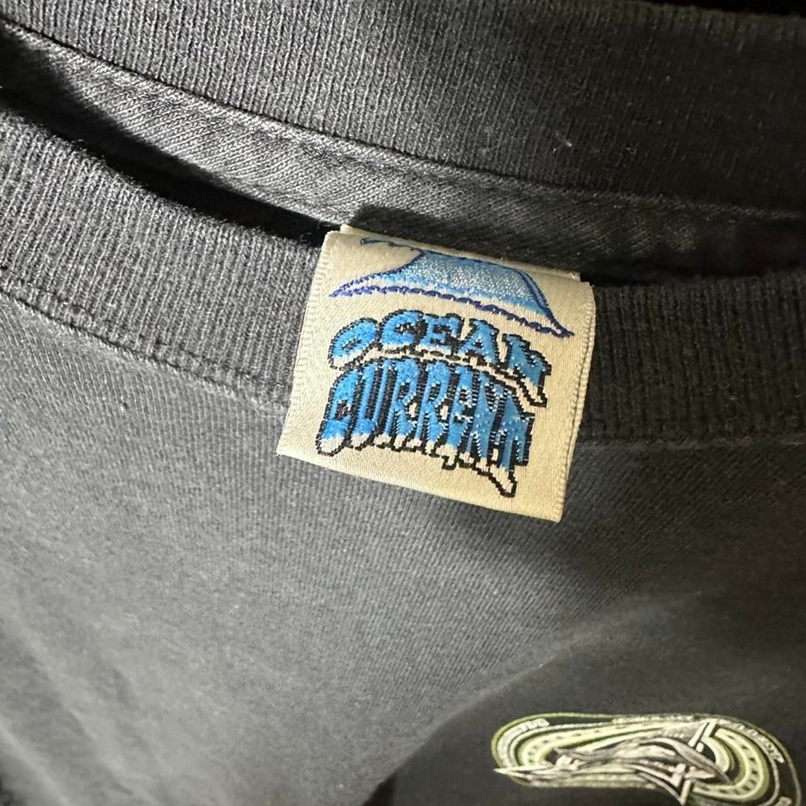 Billabong Vintage 90s Ocean Current Surf Tee Faded Black Shirt Large Size US L / EU 52-54 / 3 - 3 Thumbnail