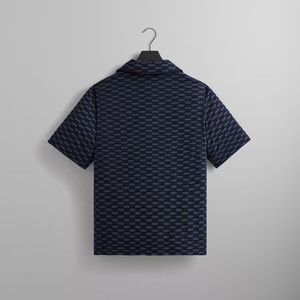 Kith Kith Flocked Monogram Puffed Devon Shirt - Nocturnal Size US M / EU 48-50 / 2 - 3 Thumbnail