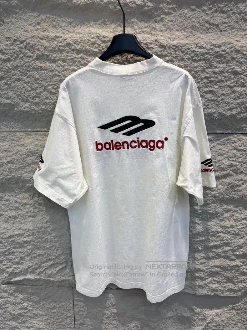 Balenciaga Balenciaga Logo Embroidered Crew Neck Short Sleeve T-Shirt Size US XS / EU 42 / 0 - 4 Thumbnail