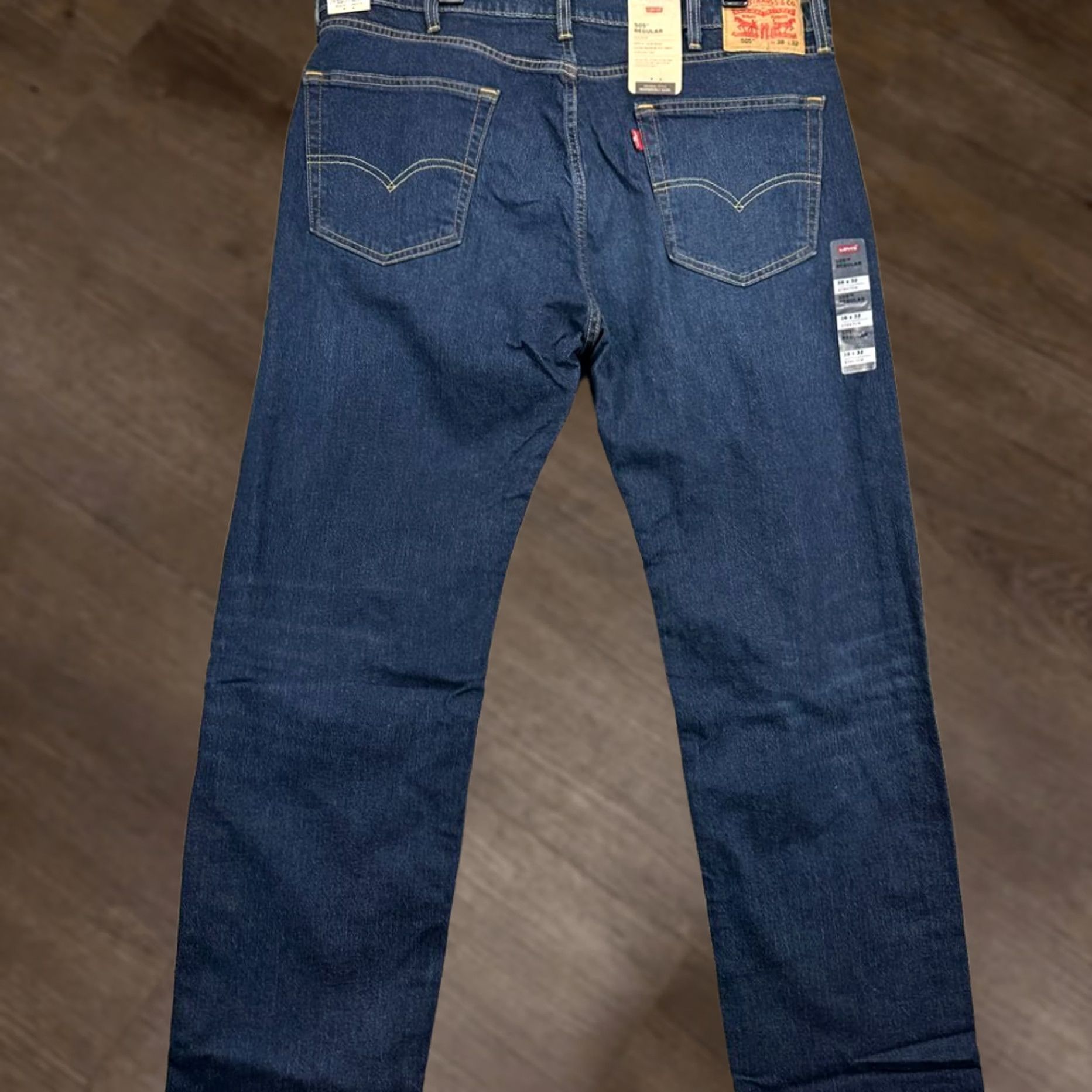 Levi's VINTAGE Levi's 505 Straight Jeans Men 38X32 Blue Distressed Red Tab 5 Pocket Denim NEW Size US 38 / EU 54 - 1 Thumbnail