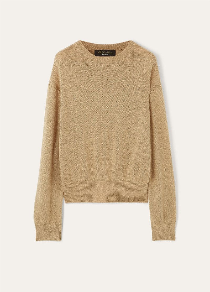 Loro Piana o1srvl11e0526 FAP2772 Brolo Crewneck Sweater in Brown Size S / US 4 / IT 40 - 1 Thumbnail