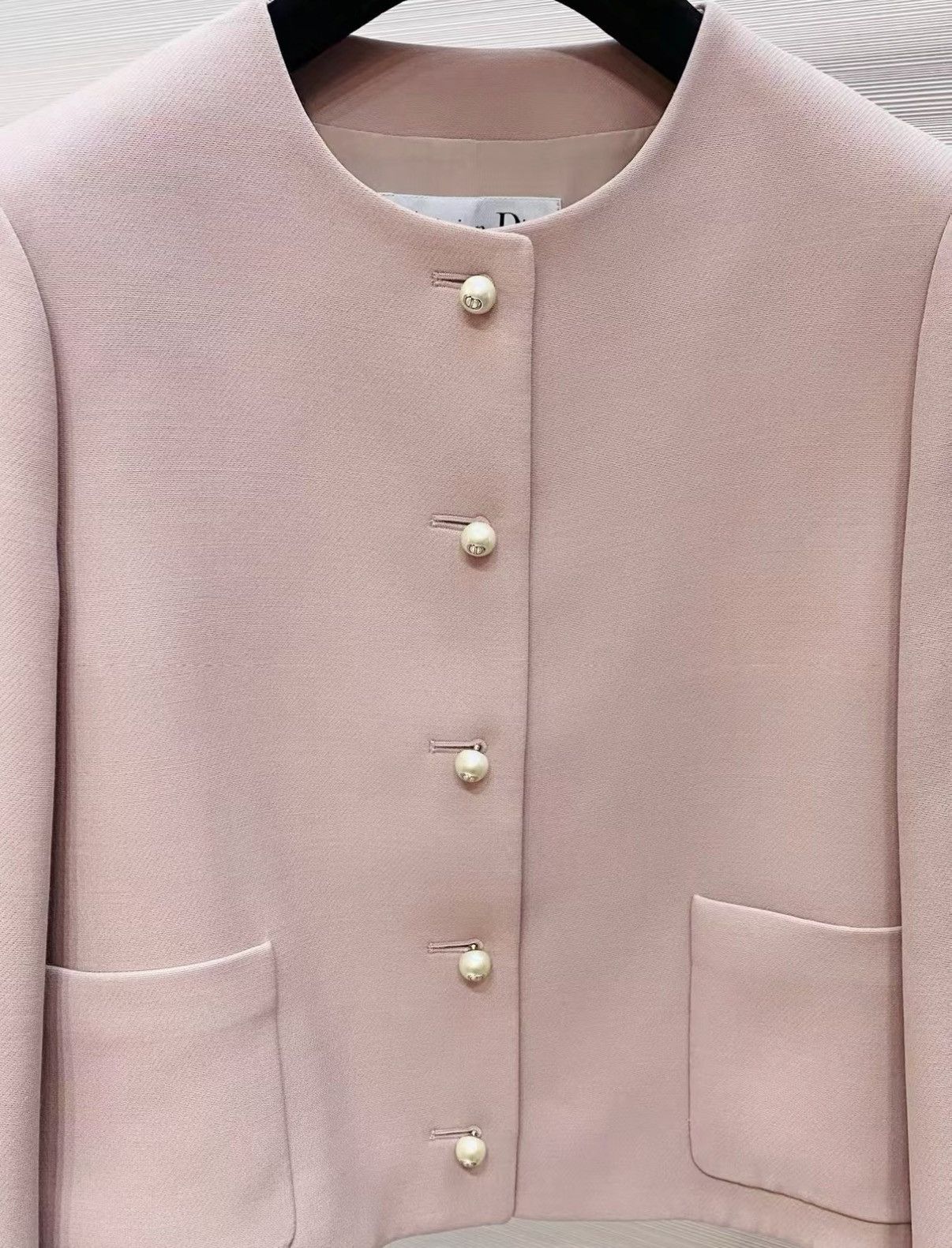 Dior Dior Classic Pink Crew Neck Top with Pearl Buttons J33 Size S / US 4 / IT 40 - 3 Thumbnail