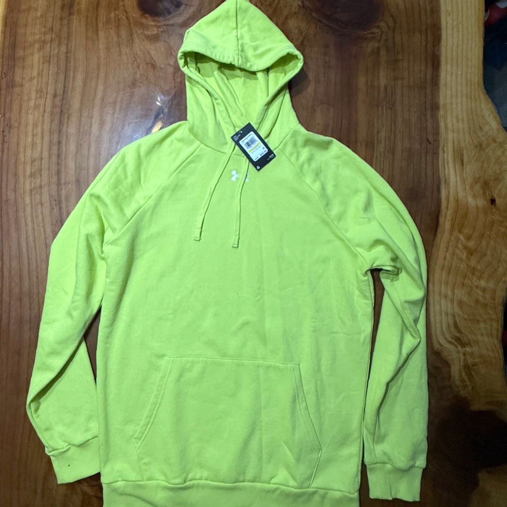 Under Armour Under Armour Sweatshirt Mens Hoodie Pullover Crew Neck Long Sleeve Cotton Knit Solid Yellow M Regular Size US M / EU 48-50 / 2 - 2 Thumbnail