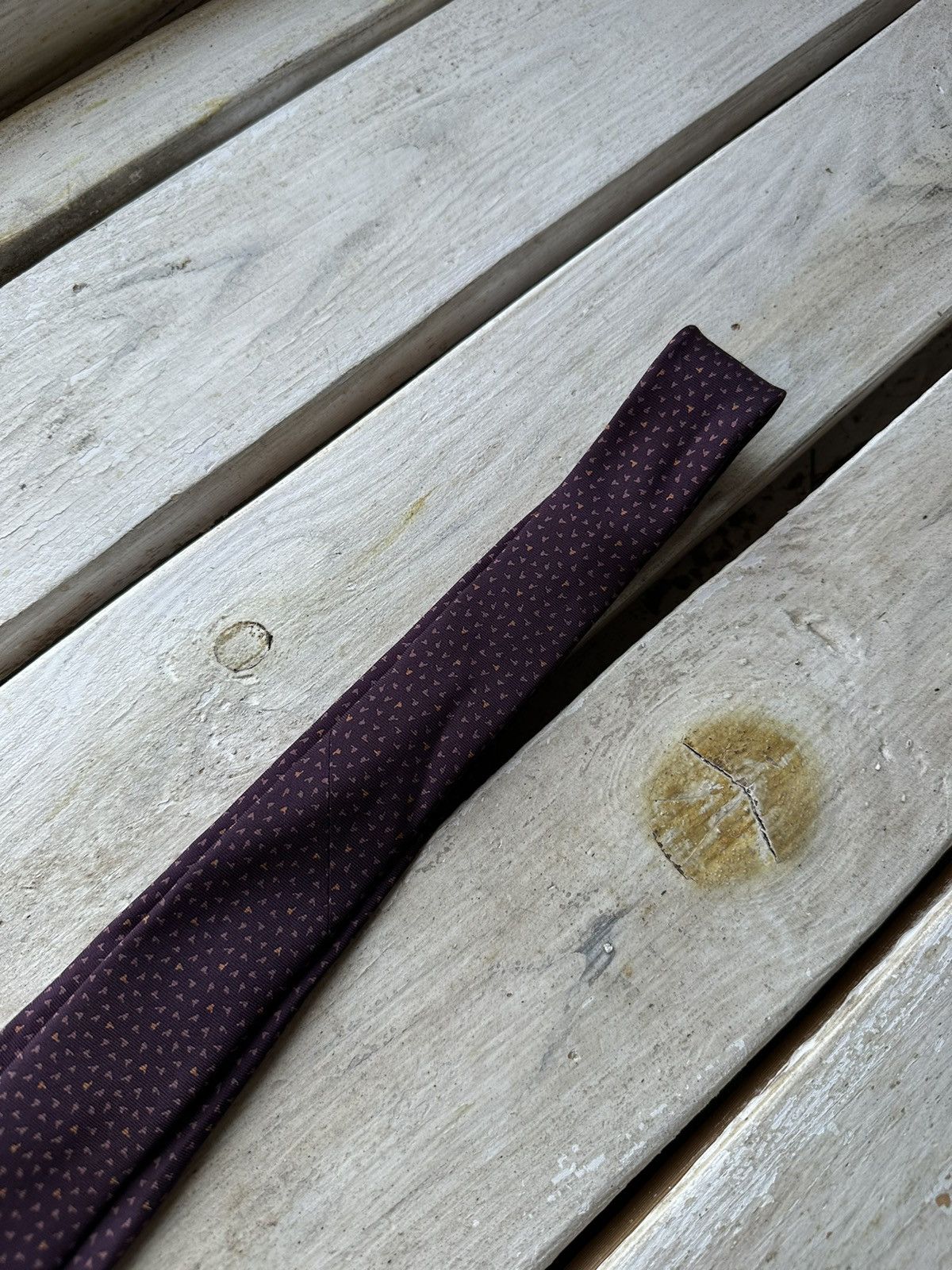 Bvlgari × Designer × Vintage 🚨Vintage Bvlgari VINTAGE Burgundy Bulgari Neck tie Pure Silk Size ONE SIZE - 9 Thumbnail