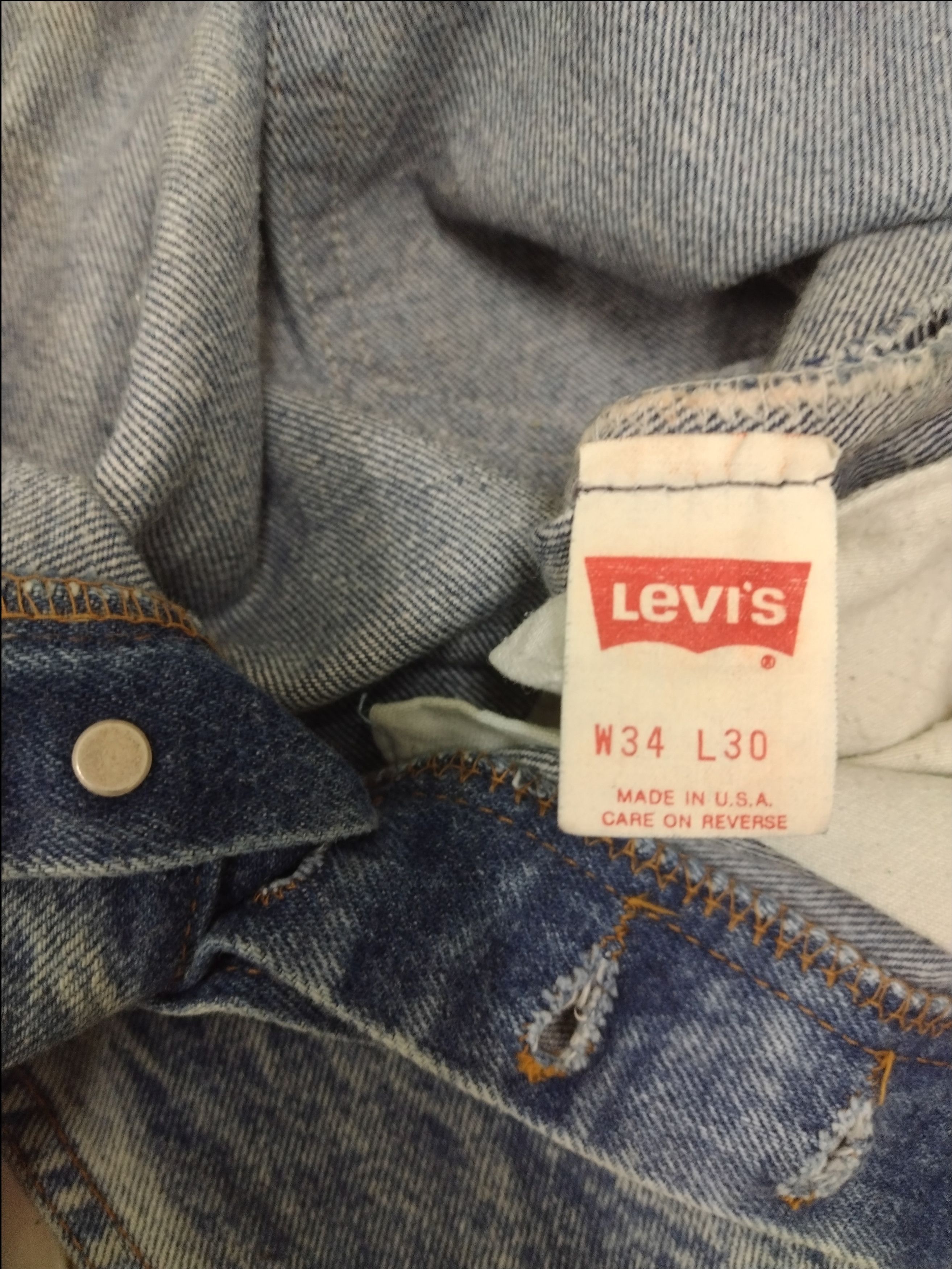 If Six Was Nine × Le Grande Bleu (L.G.B.) × Levi's Crazy acid wash Levi’s Vintage Jeans Size US 34 / EU 50 - 9 Thumbnail