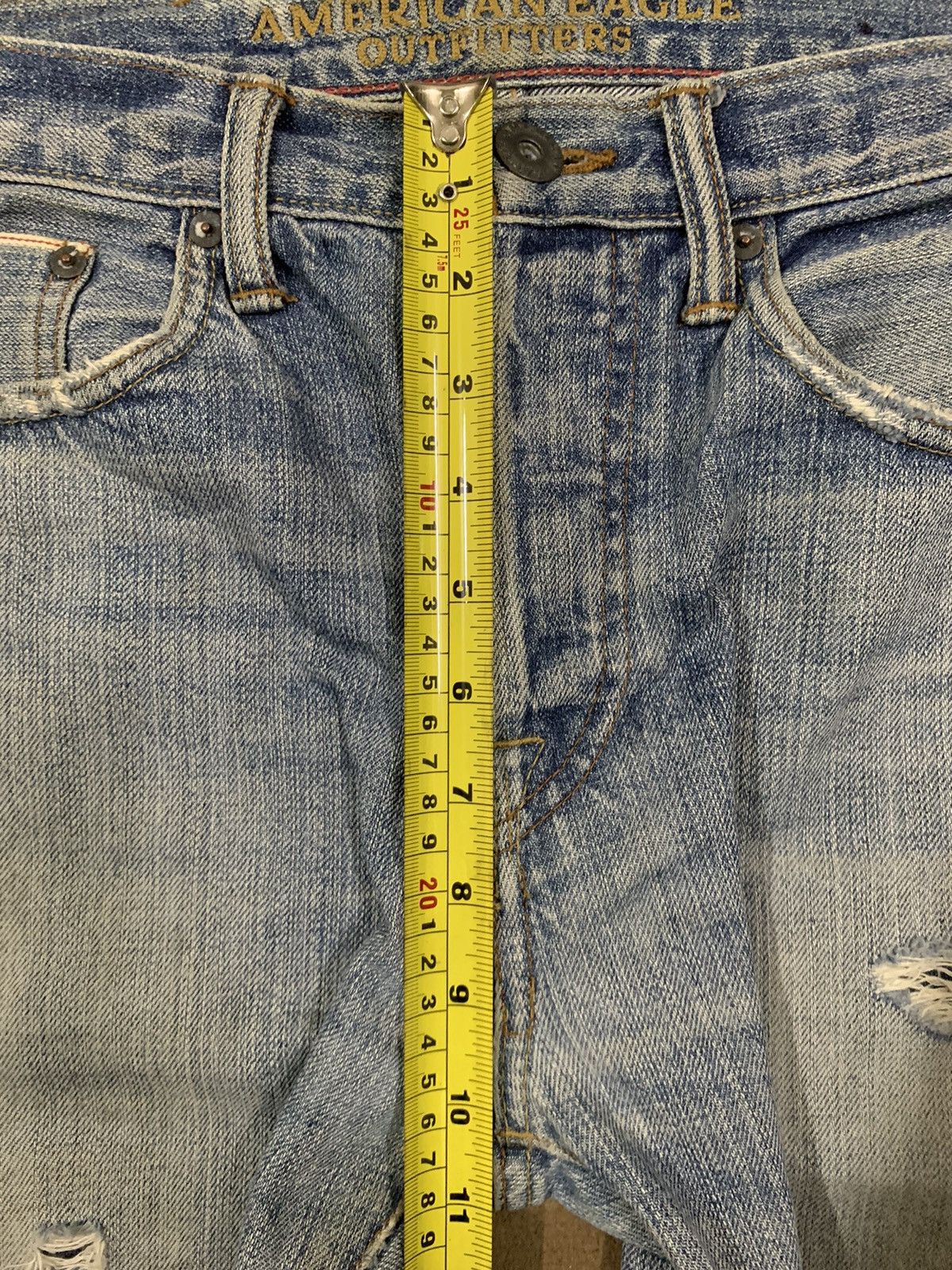 American Eagle Outfitters Vintage American Eagle Outfitters Selvedge Distressed Jeans Size US 32 / EU 48 - 19 Thumbnail