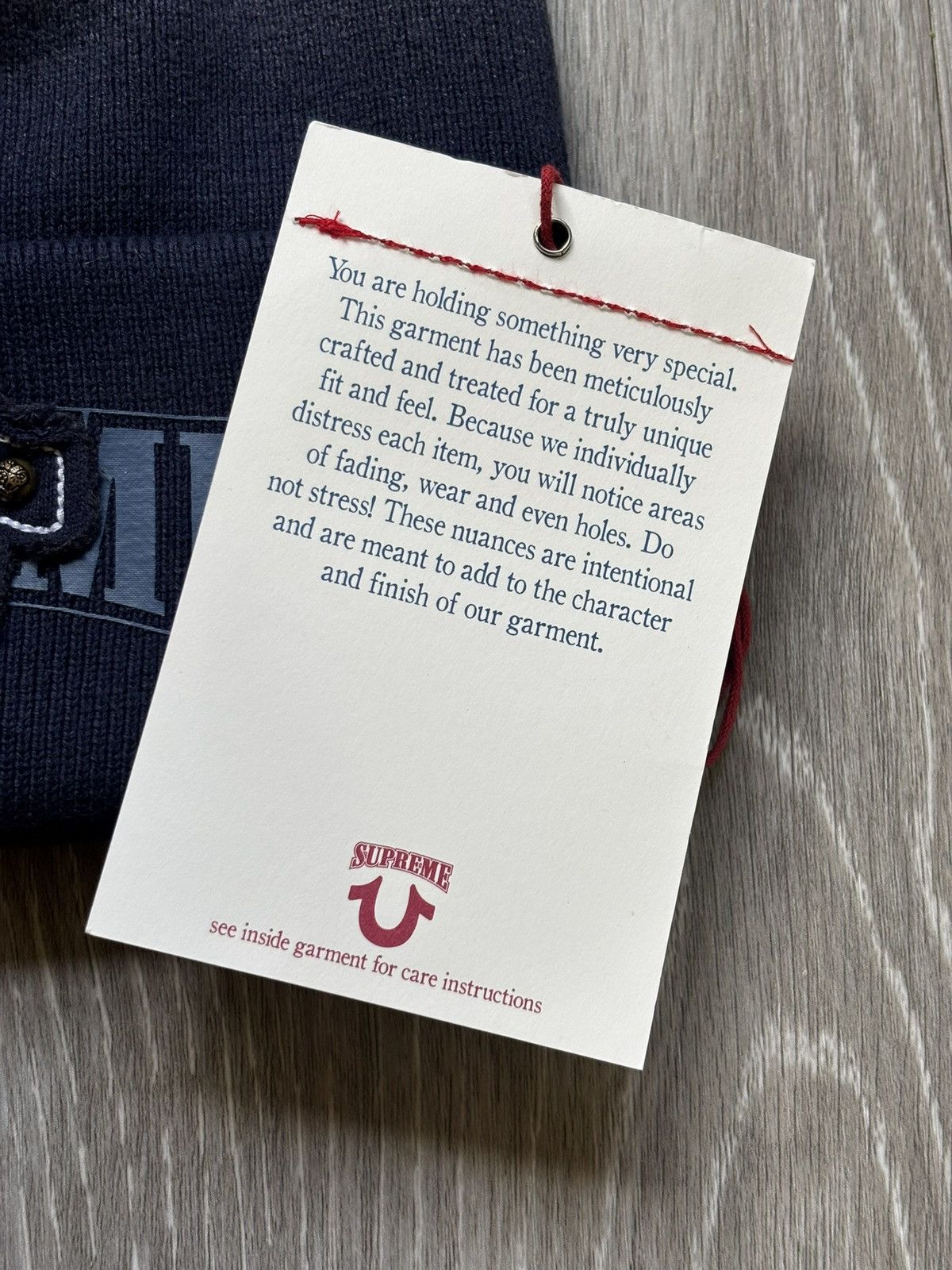 Supreme × True Religion Supreme True Religion Navy Beanie FW25 Size ONE SIZE - 6 Thumbnail