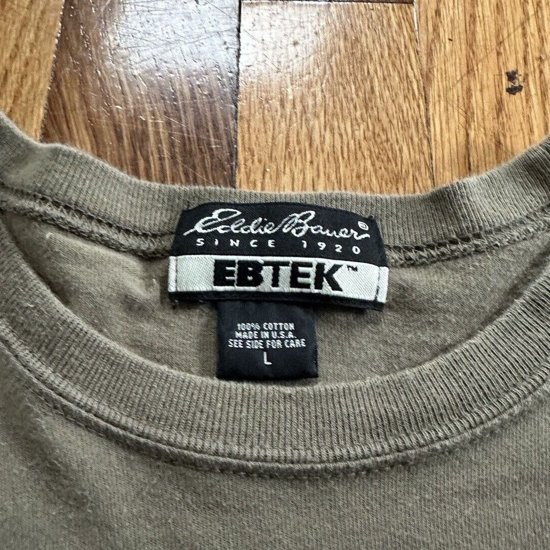 Eddie Bauer × Vintage VTG EBTEK EDDIE BAUER T SHIRT SZ LARGE BROWN GRAPHIC Size US L / EU 52-54 / 3 - 3 Thumbnail