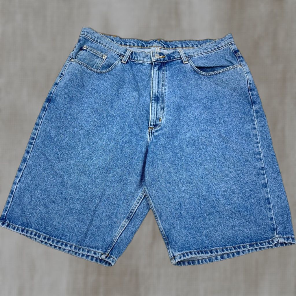Ralph Lauren VINTAGE Ralph Lauren Shorts Men 38 Denim Baggy Jorts Bermuda 90s Rockabilly Hip Hop Hipster Casual Workwear Blue Size US 38 / EU 54 - 1 Thumbnail