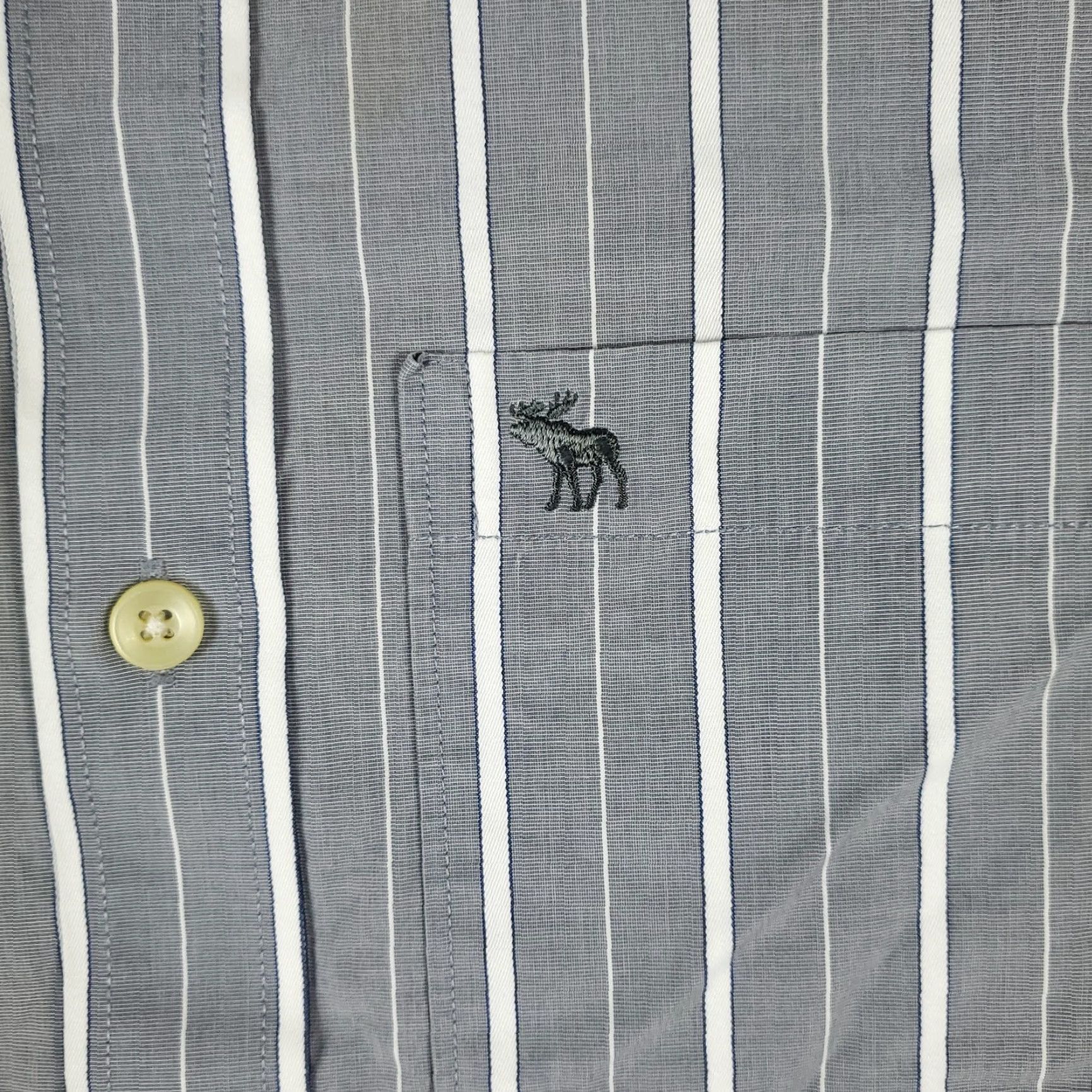 Abercrombie & Fitch VINTAGE Abercrombie & Fitch Shirt Men Medium Gray Striped Button-Up Long Sleeve Formal Casual 90s Preppy Mens Size US M / EU 48-50 / 2 - 2 Thumbnail